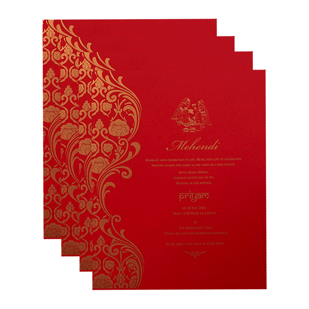 Red Floral Invitation-KPR09370
