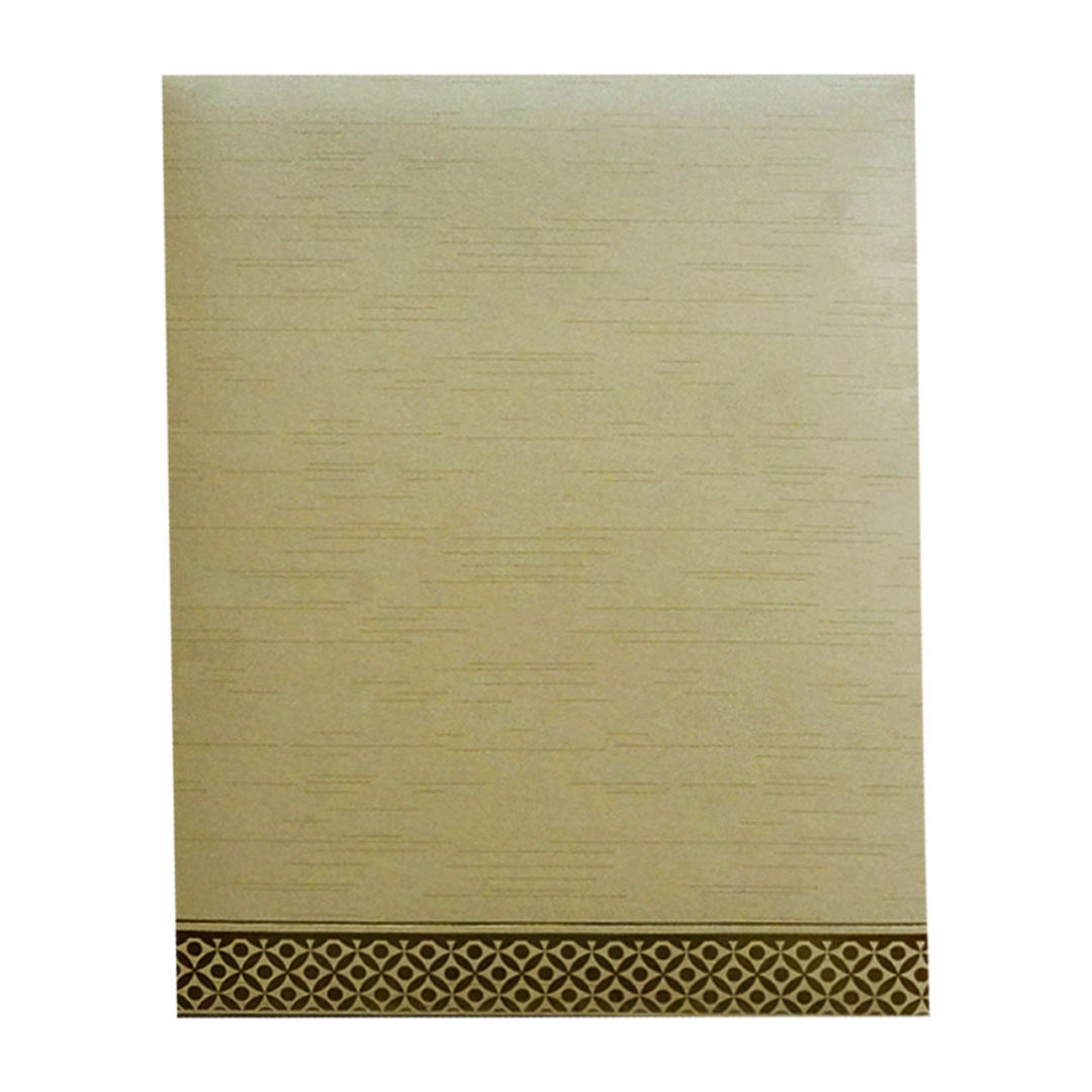 Metallic Beige Vinayaka Wedding Card-KNKR5031C