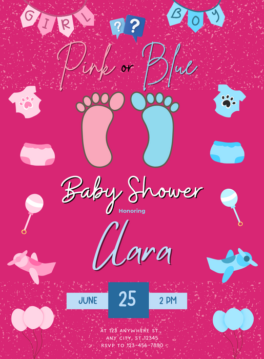 Colorful Love Baby Shower Invitations-AABSW016