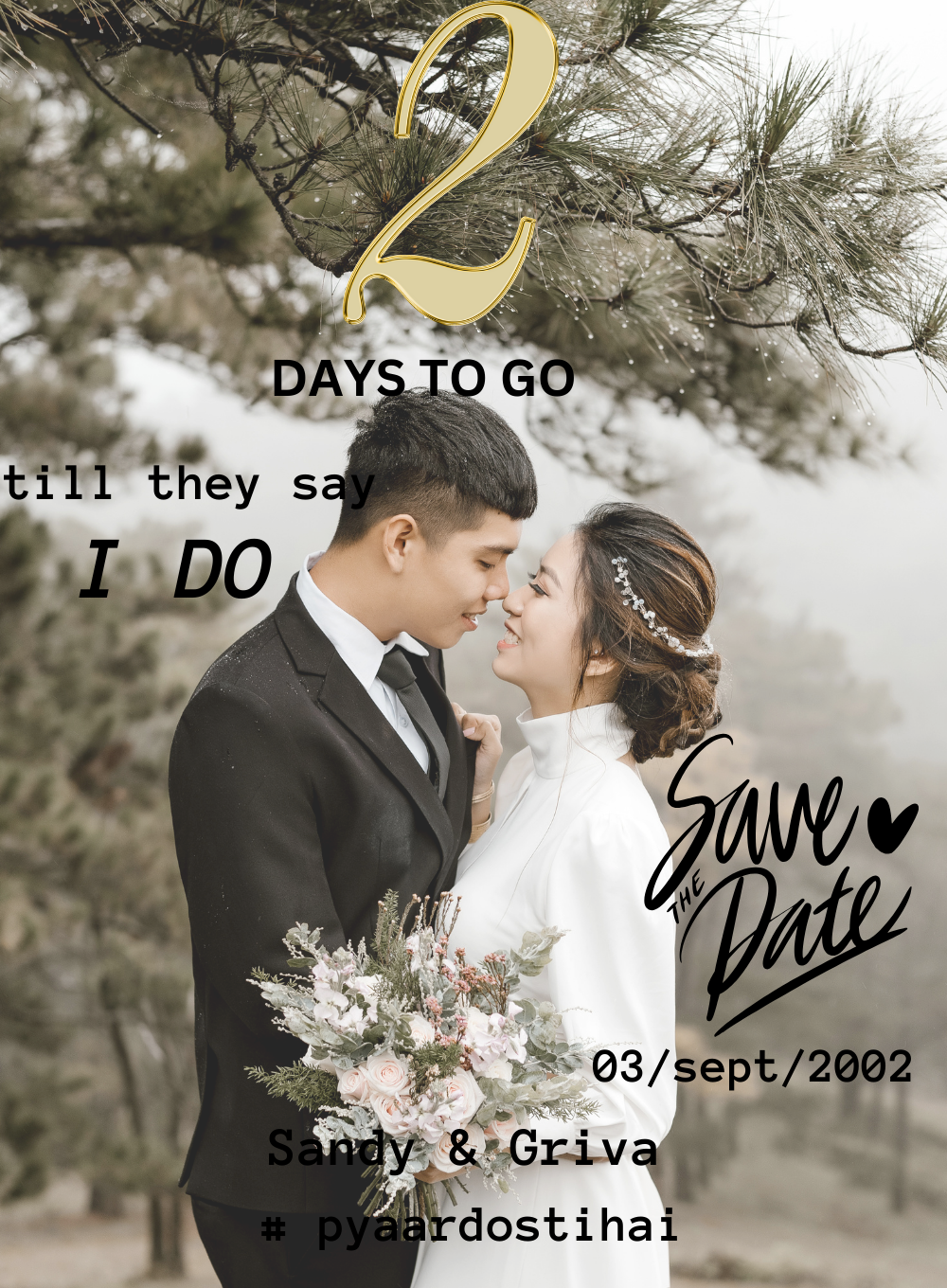 Couple Photo Countdown Invitation-AACDI005
