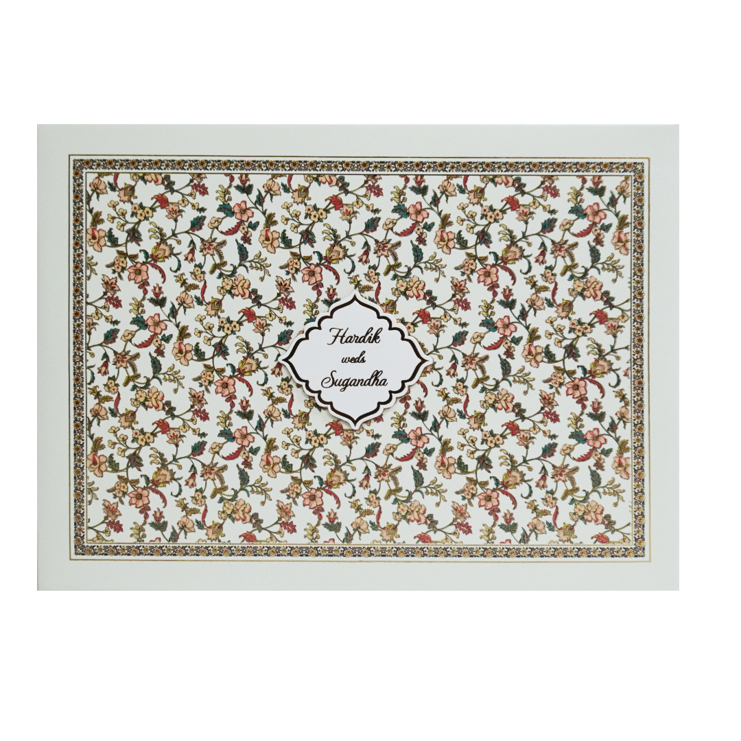 Lime Yellow Persian Marriage Invitation Card-KAC05780