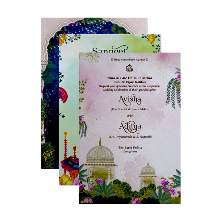 Light Yellow Wedding Card-King of Cards