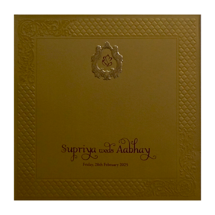 Golden Pattern Marriage Card-King of Cards