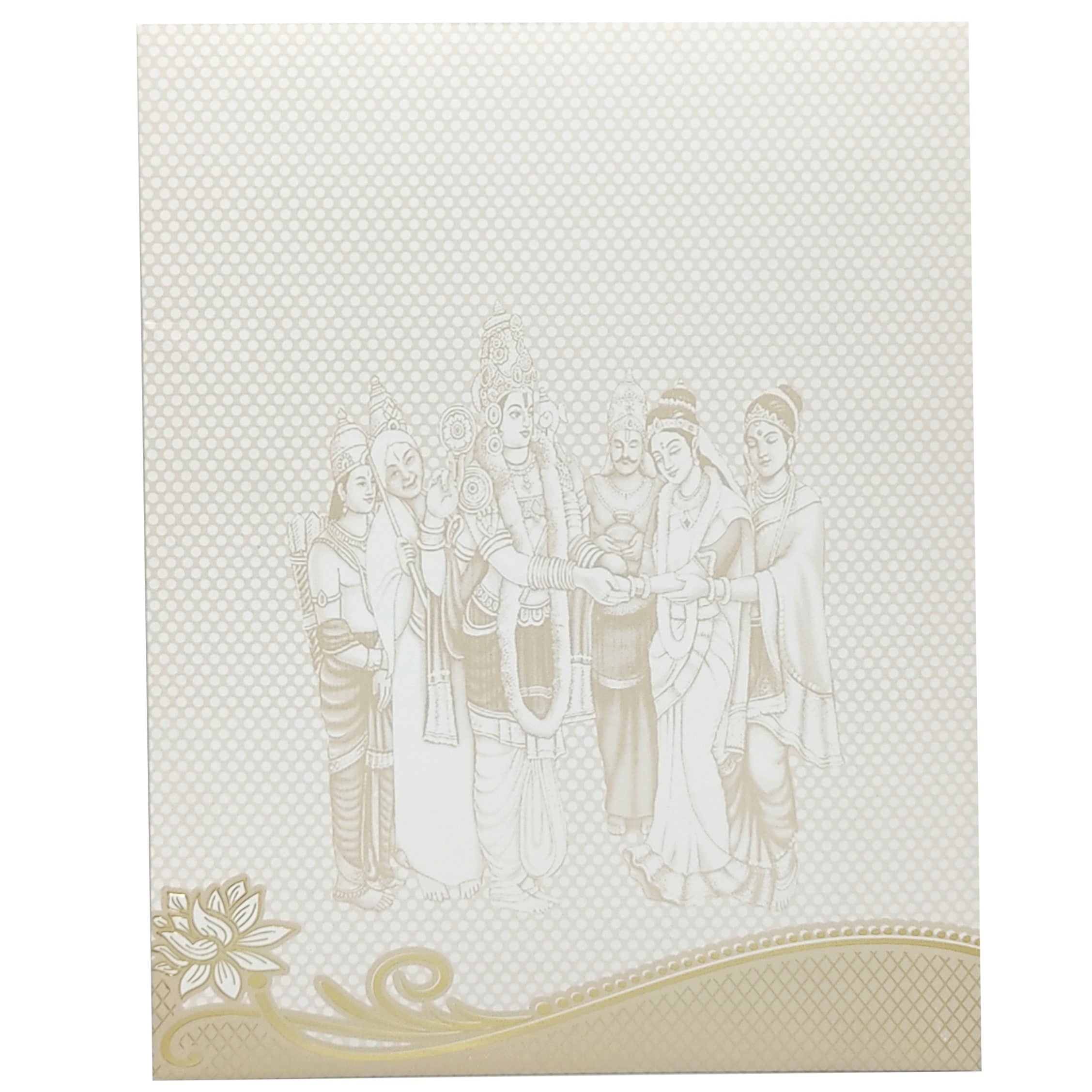 White Balaji Padmavathi Invitation Card-KNJS2057-King of Cards