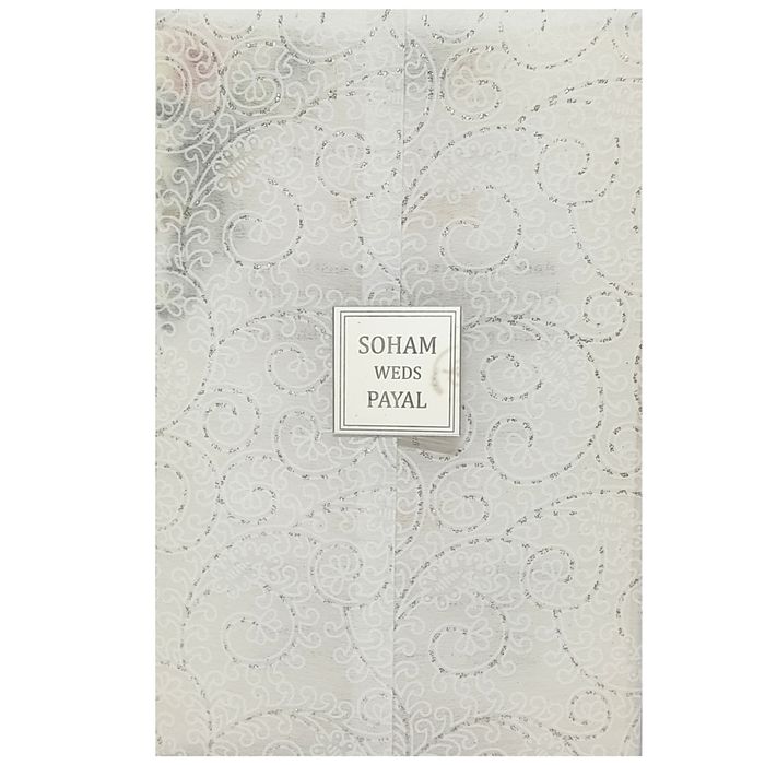 White Floral Invitation Card-King of Cards