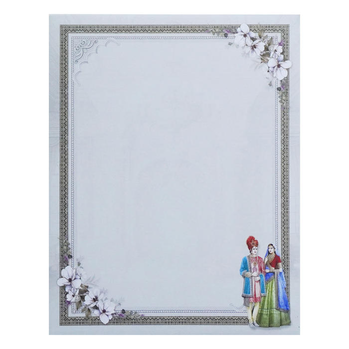 Grey Bride Groom Nameplate Box Wedding Card-King of Cards