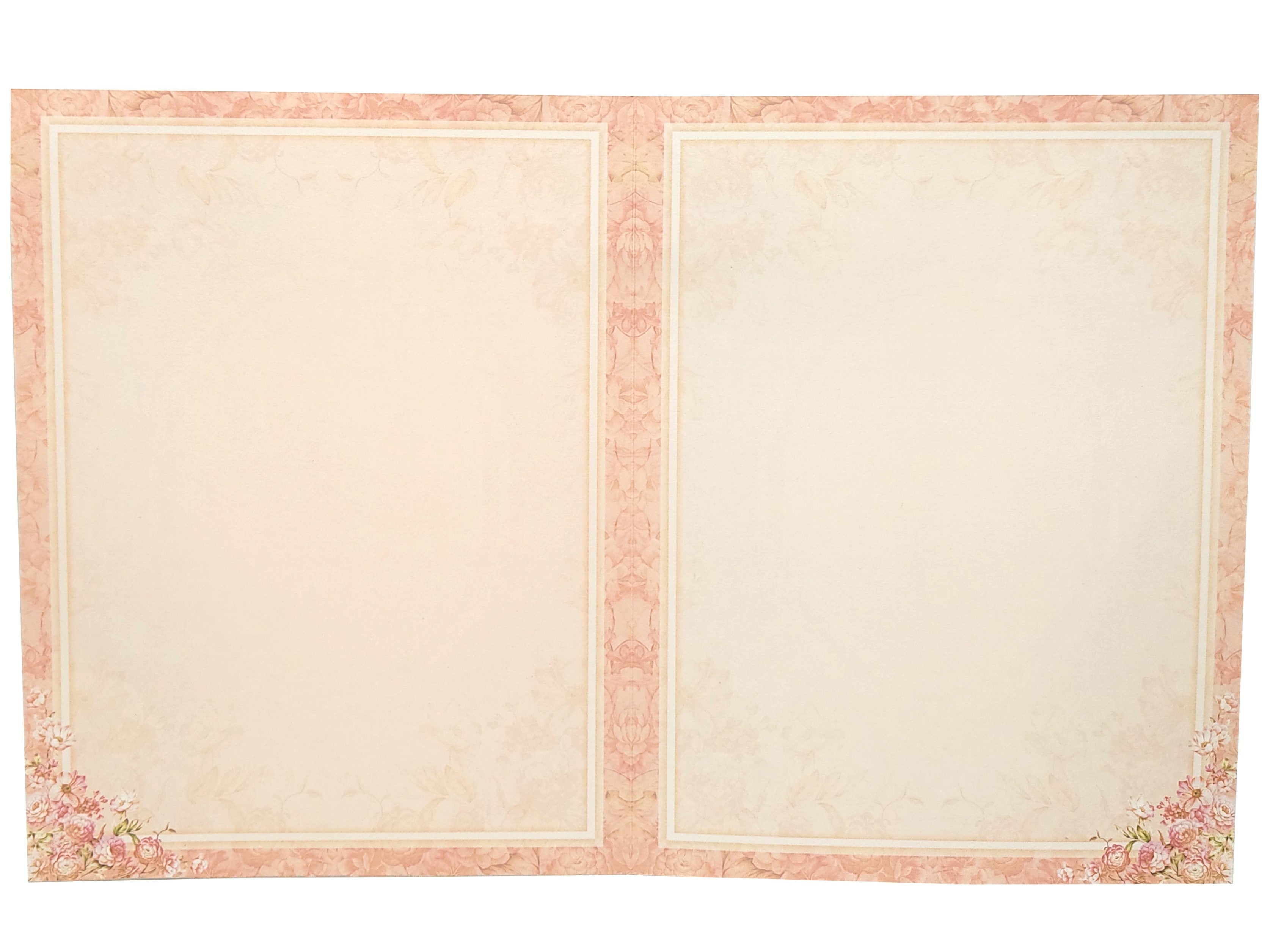 Pink Floral Invitation Card In Jumbo Size With Name Plate-KNKJ1096