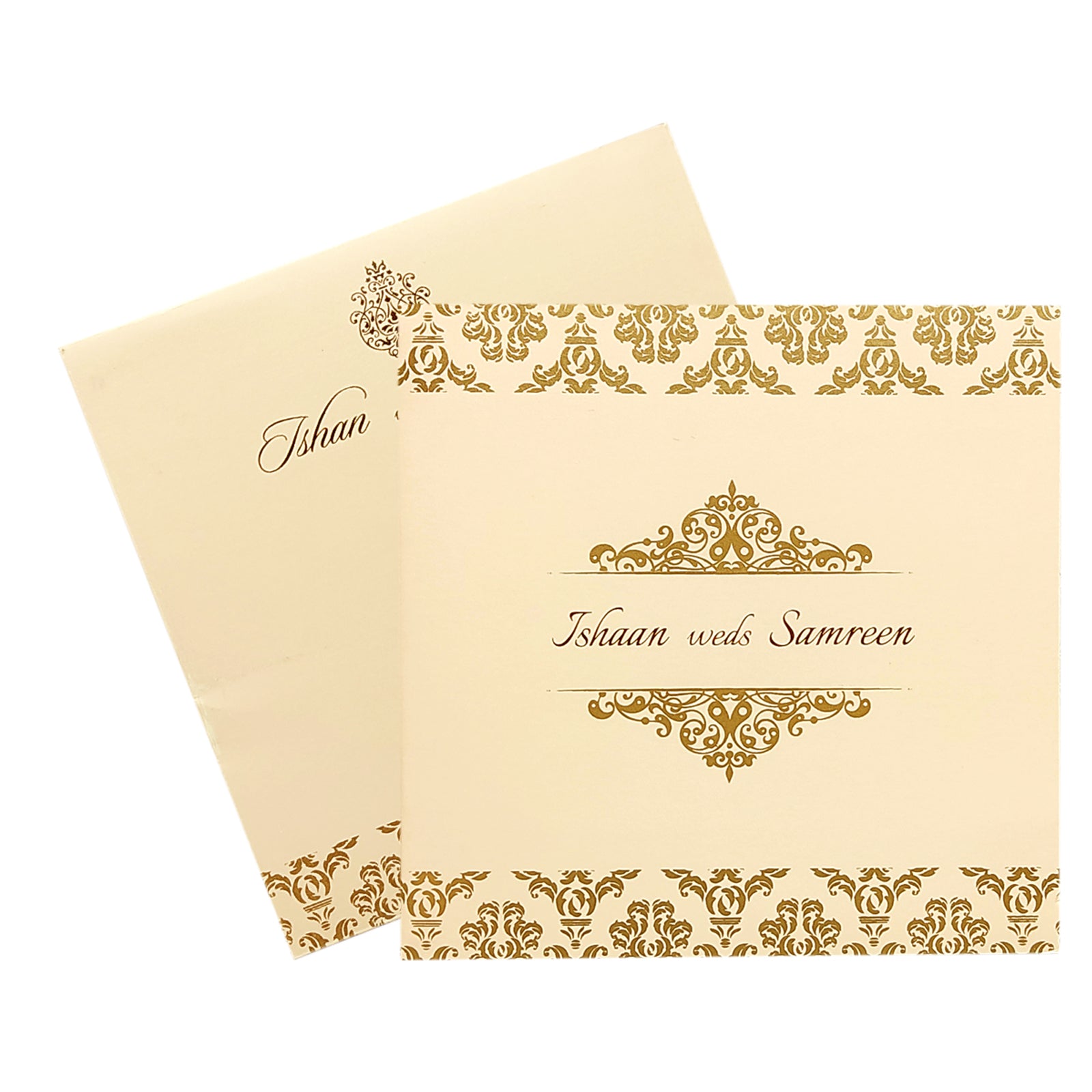 Peach Gold Design Invitation Card-King of Cards