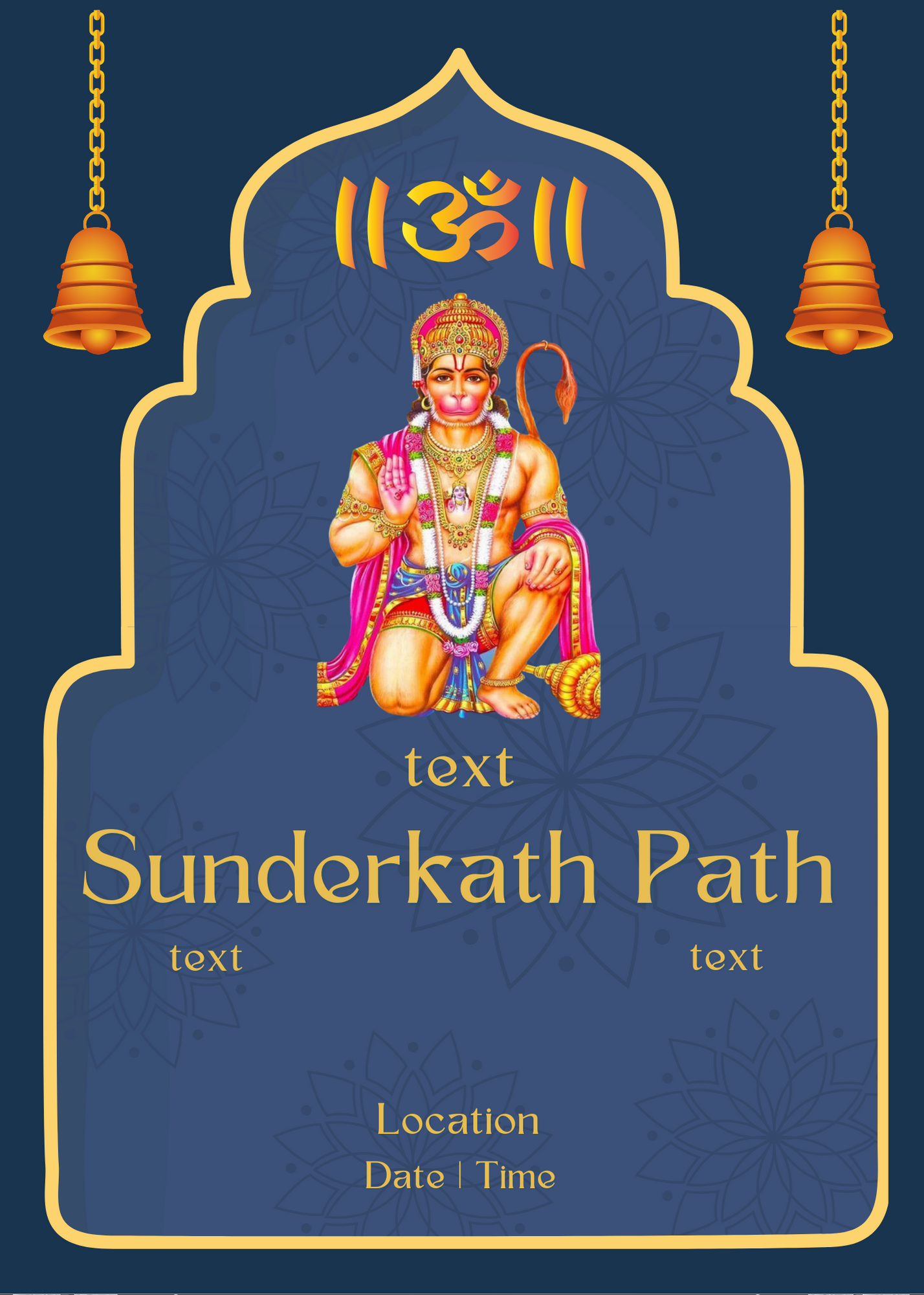 Blue Bell Themed Sunderkand Path Invitation-AASPI003