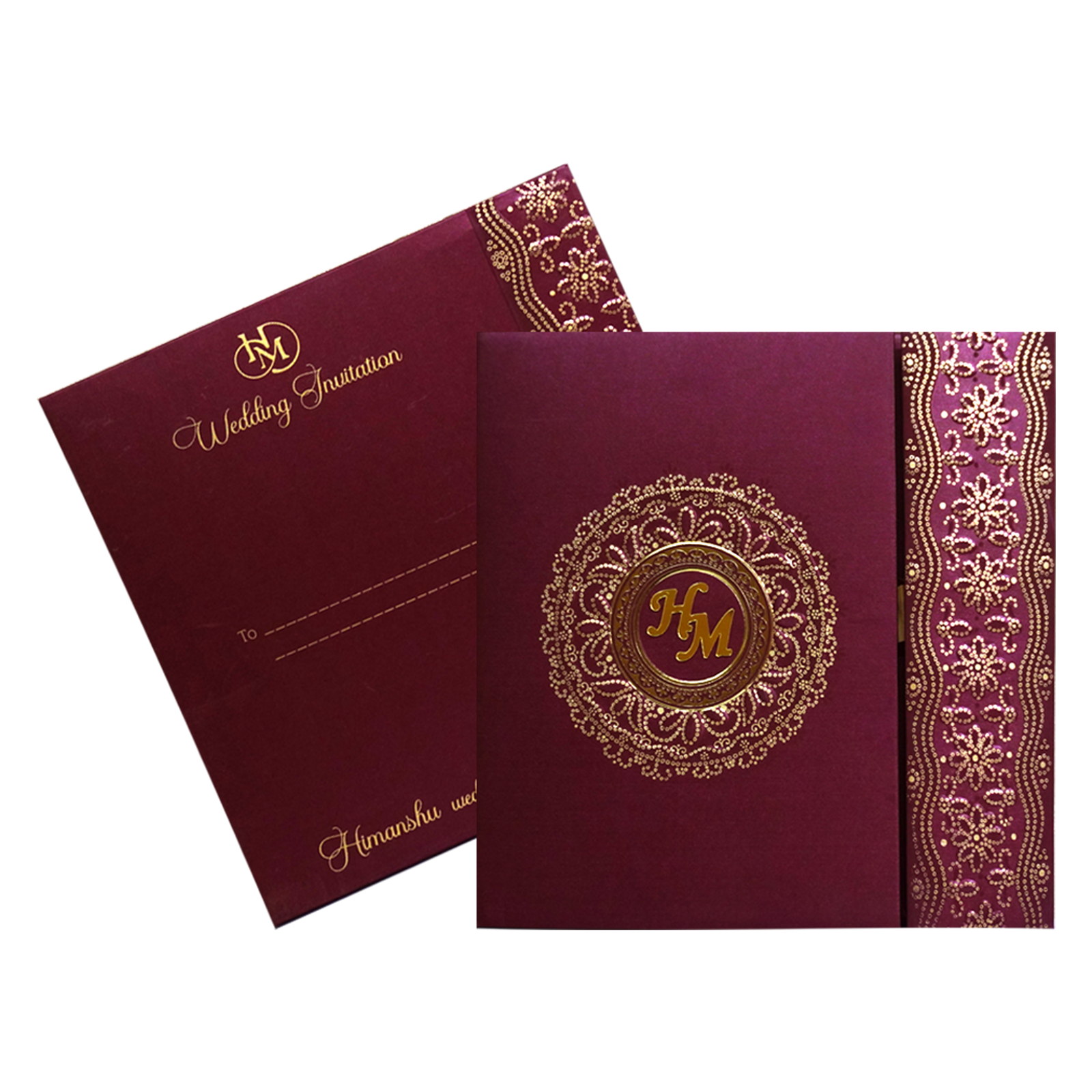 Elegant Red Marriage Card-KSI12510