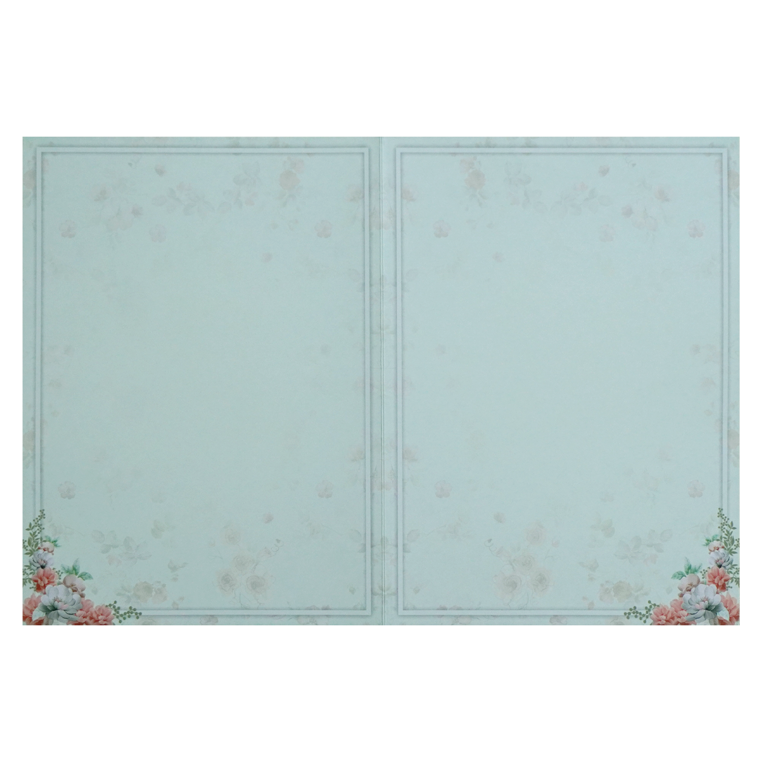 Green Floral Nameplate Box Invitation Card