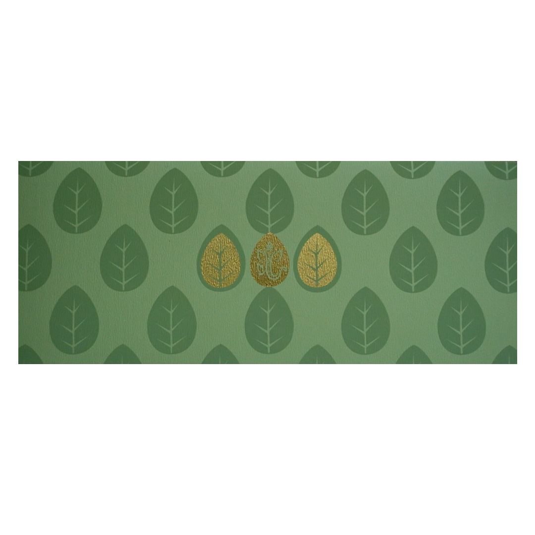 Pista Green Ganesha Wedding Card-King of Cards