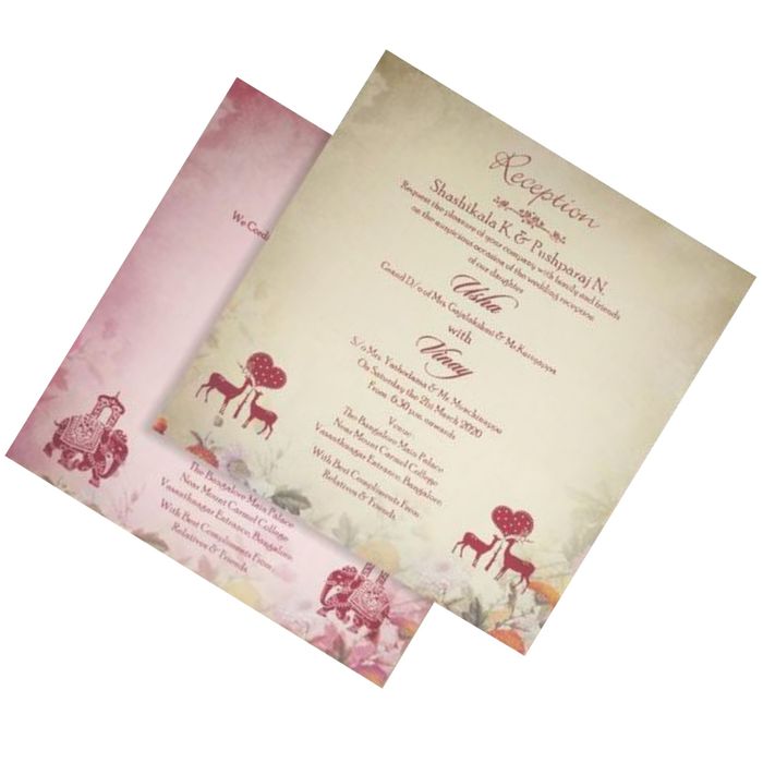 Grey Padded Stiff Board Invitation In Offset-KNPO5503Y-King of Cards