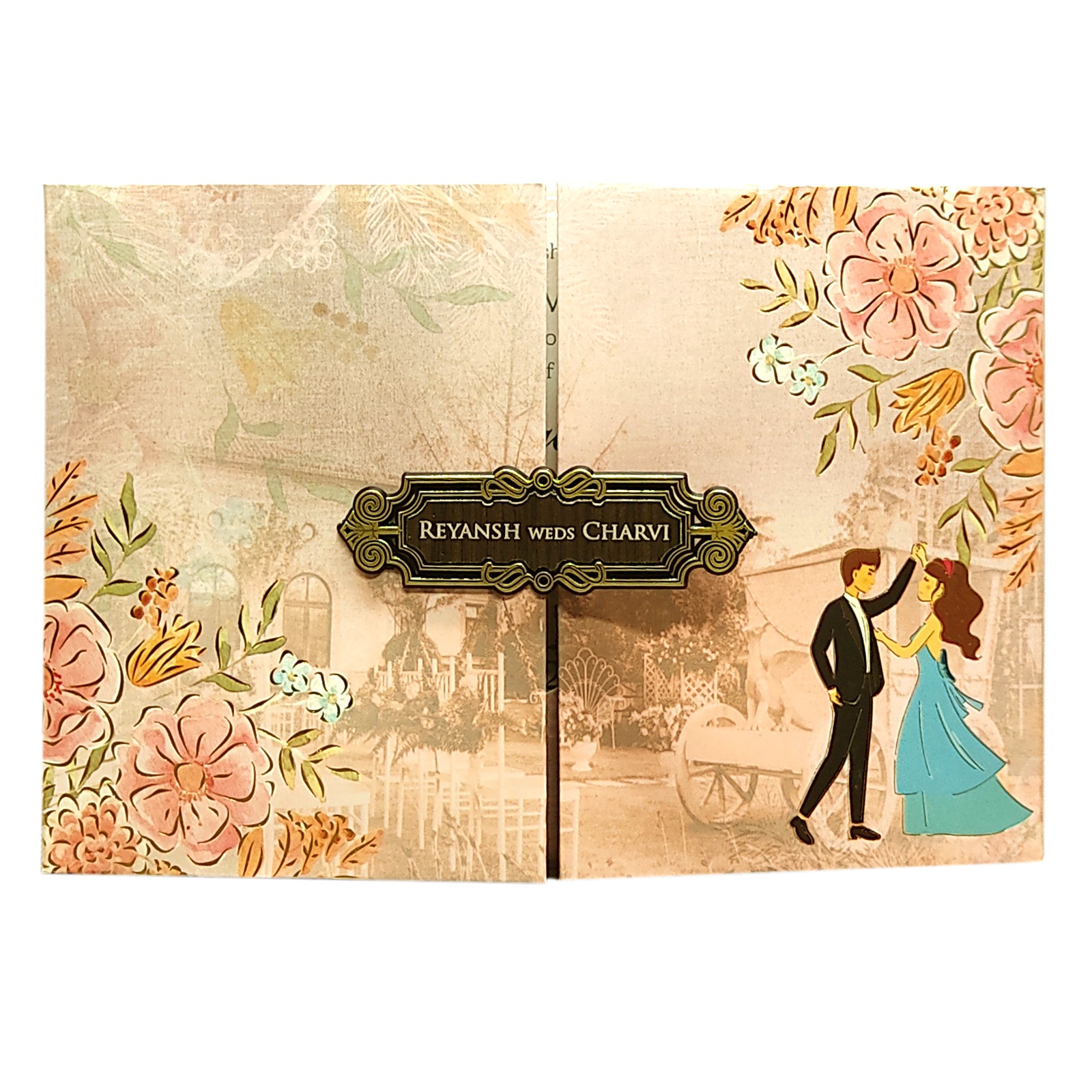 Pale Pink Wedding Card-KVN06420