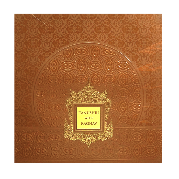 Brown Pattern Wedding Card-King of Cards
