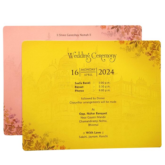 Cream Elephant Padded Invitation Card-King of Cards