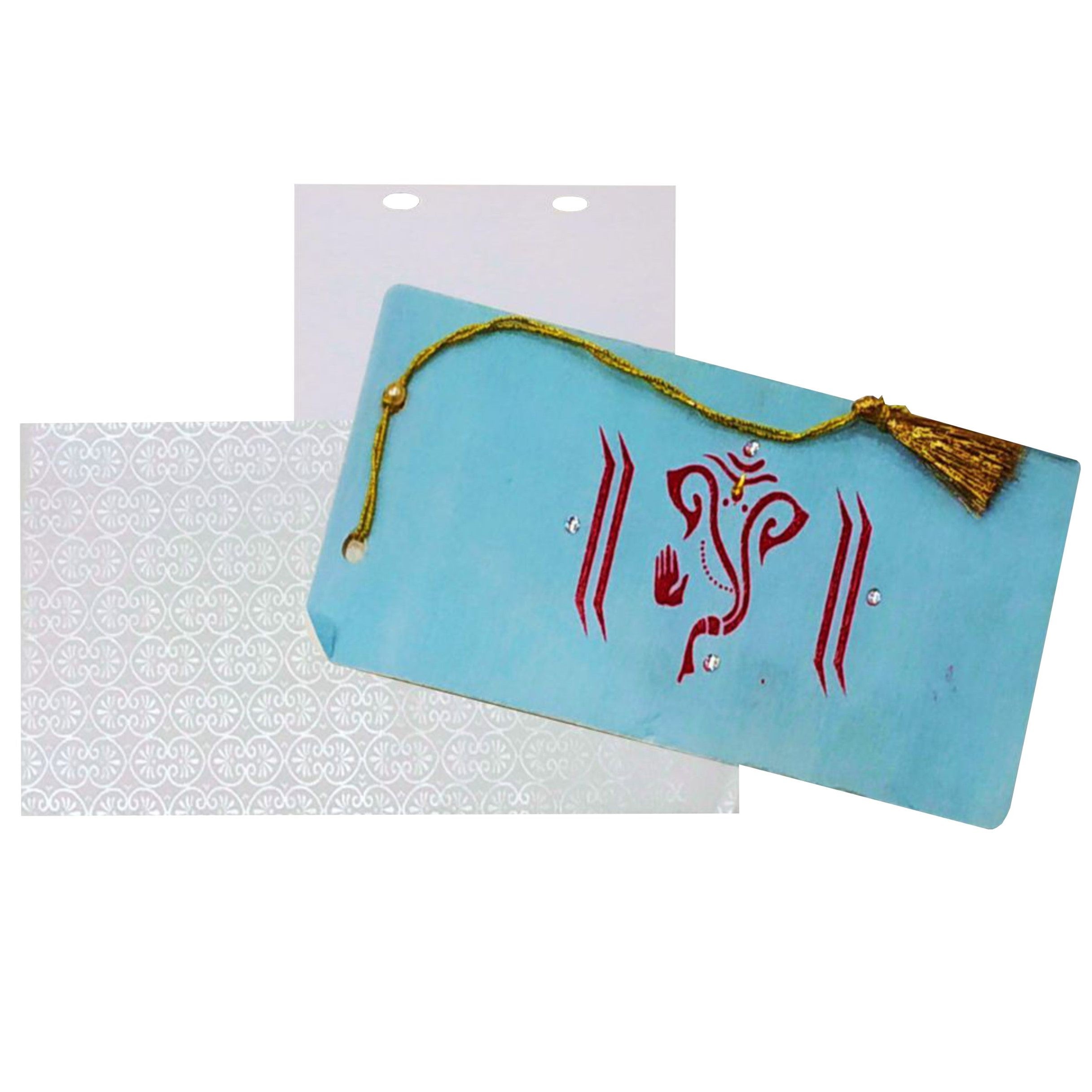 Light Blue Invitation Card-King of Cards