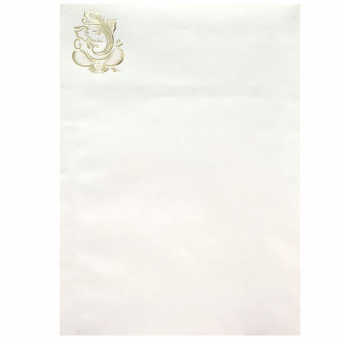 Brown Laser Cut Card With Ganesha under the Umbrella-KNCPC442-King of Cards