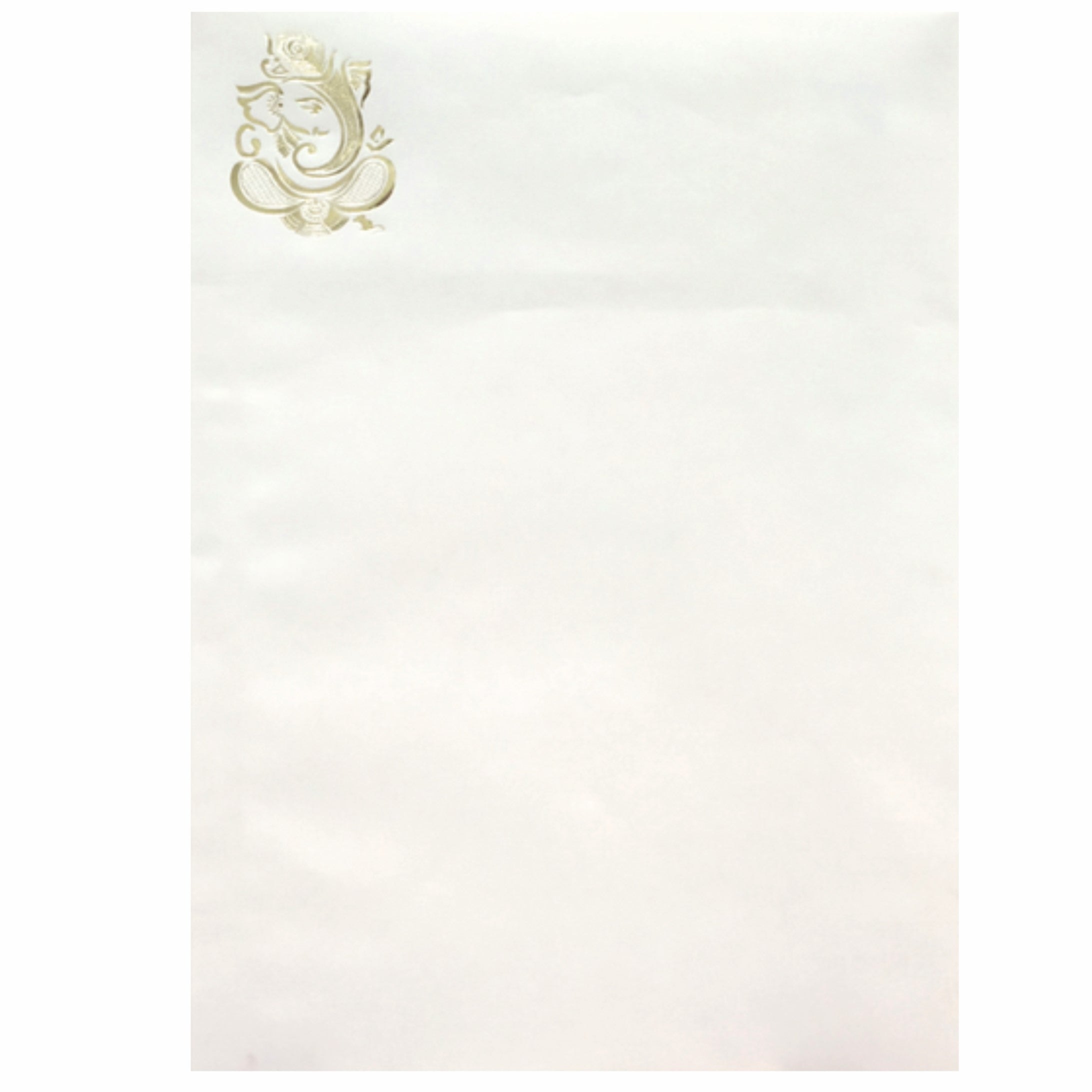 Brown Laser Cut Card With Ganesha under the Umbrella-KNCPC442