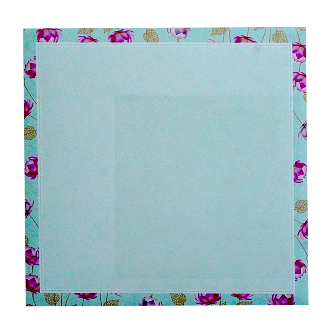 Mint Lotus Wedding Card-KNSN6706G