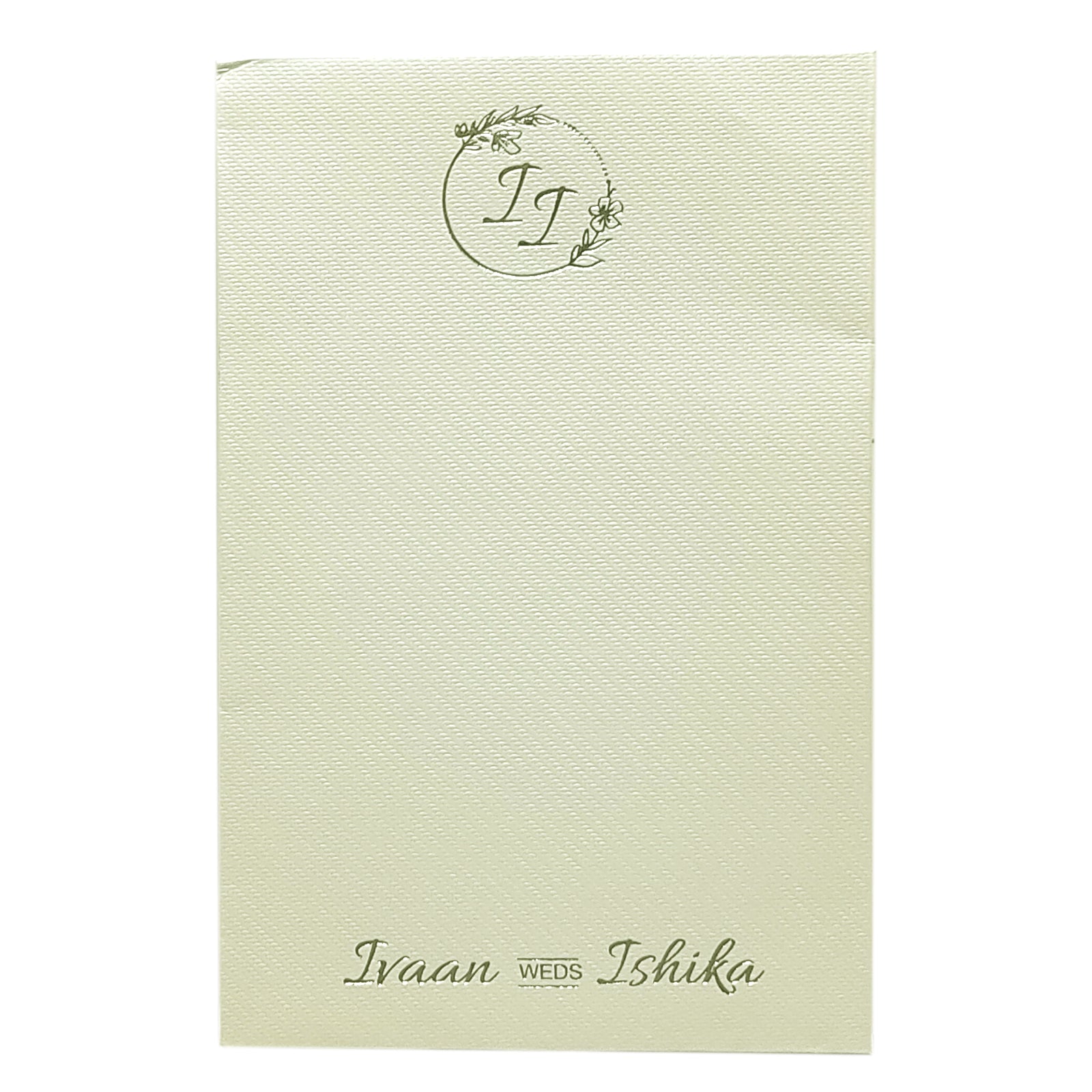 Cream Oval Wedding Invitation Card-KRCS6581
