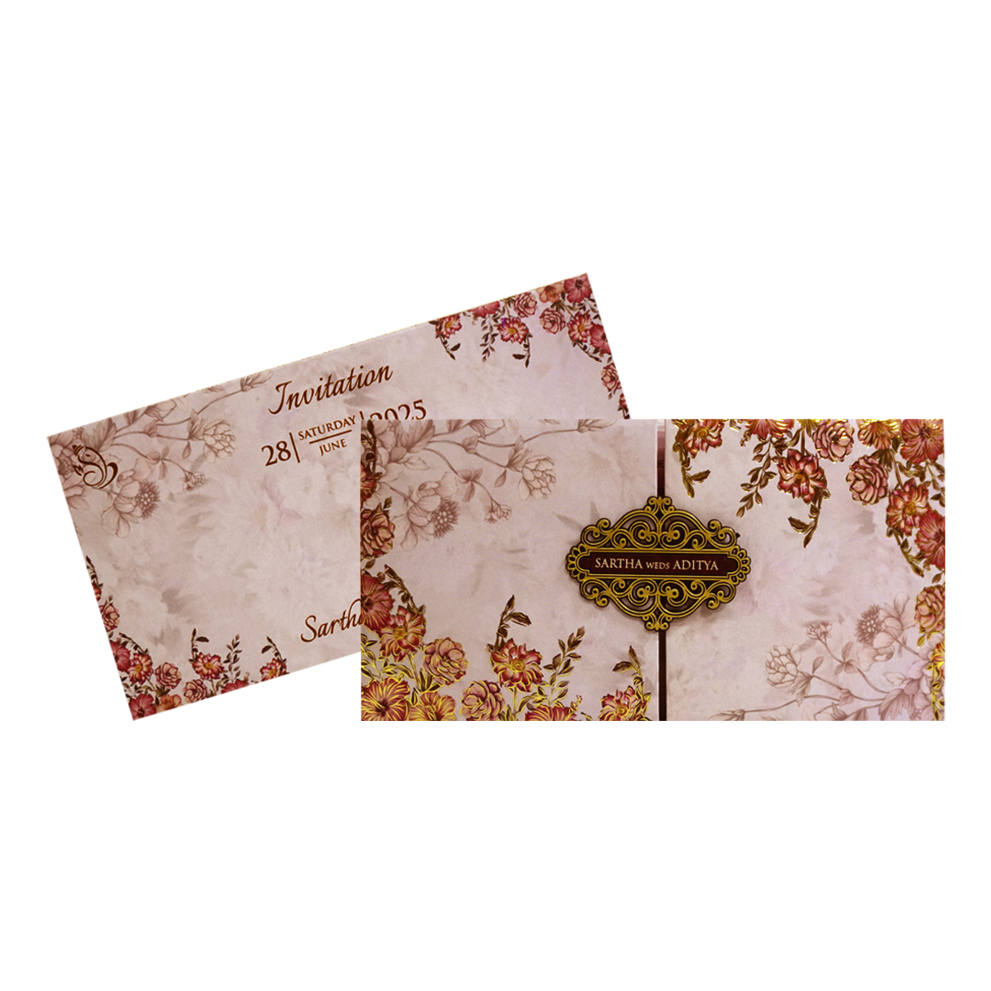 Light Dusty Pink Invitation Card-KVN06870