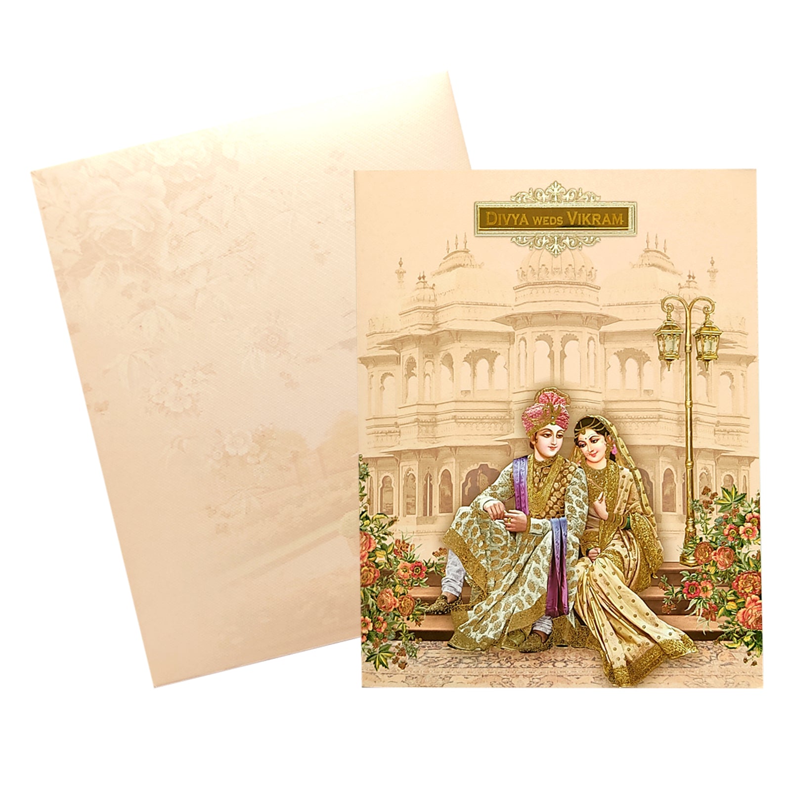 Pink Royal Bride Groom Invitation Card-King of Cards