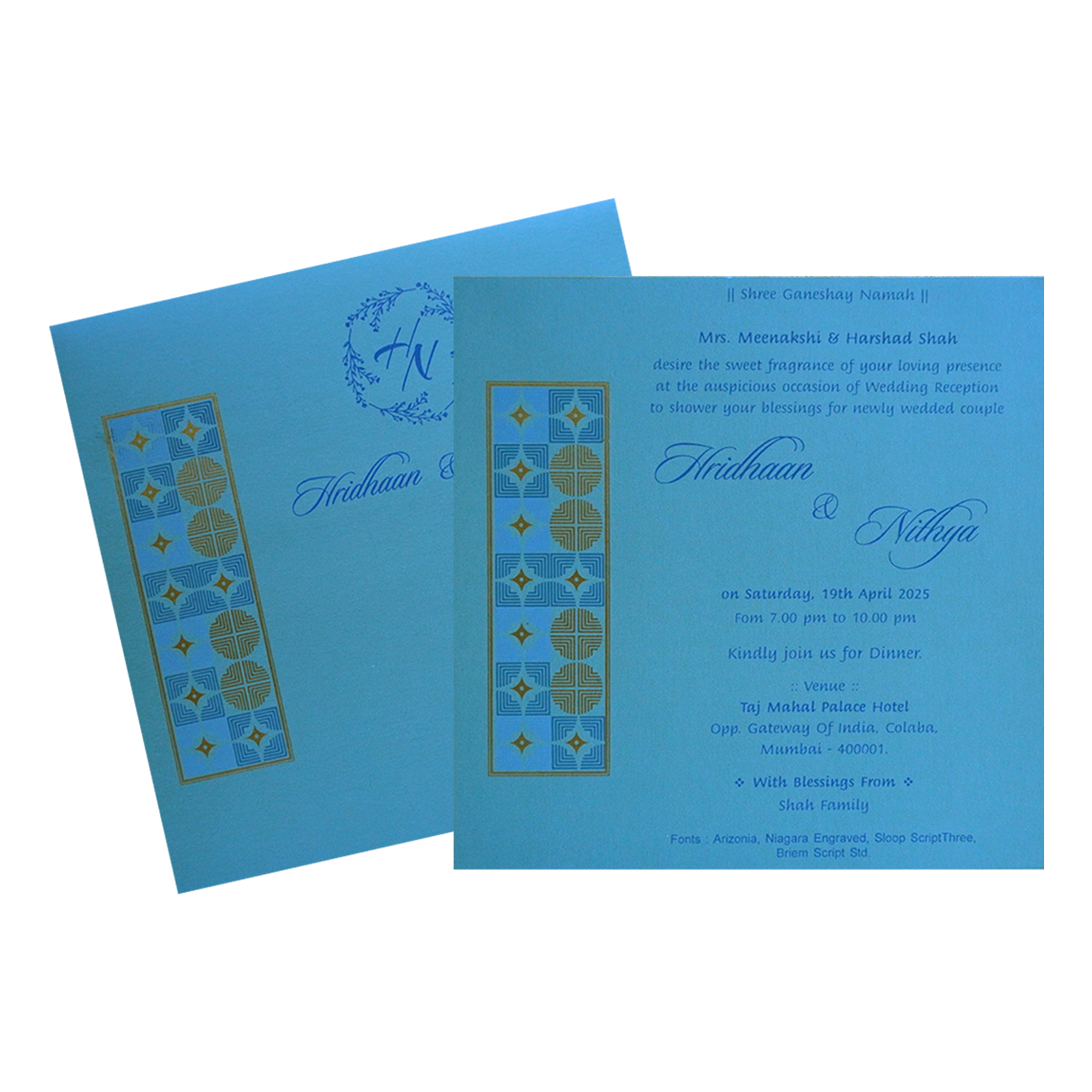 Blue Design Single Card-King of Cards