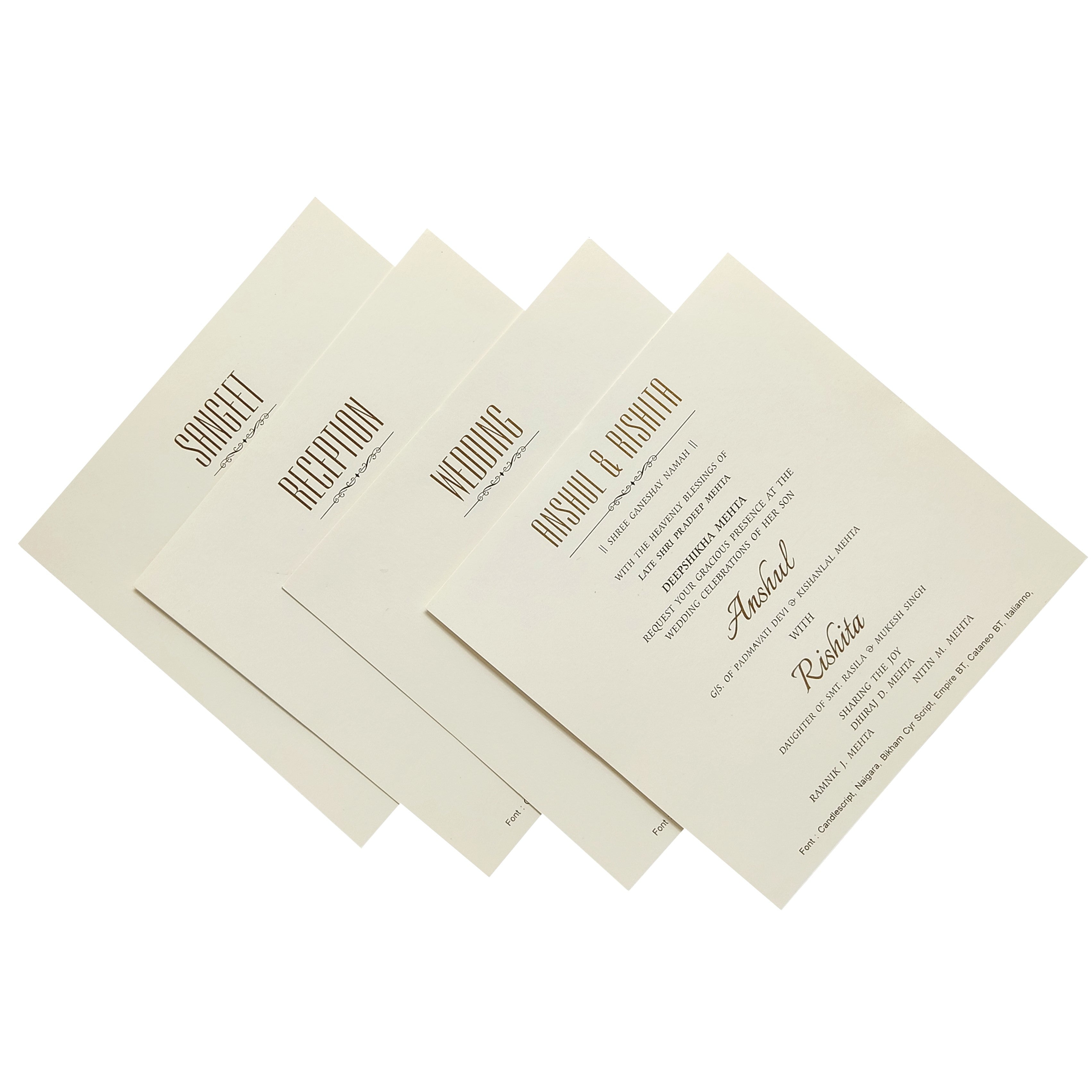 Kakhi Brown Wedding Card-KRC27470