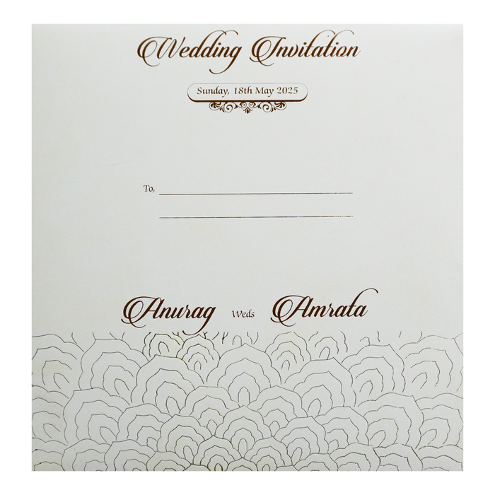 Ivory Padded Wedding Card-King of Cards
