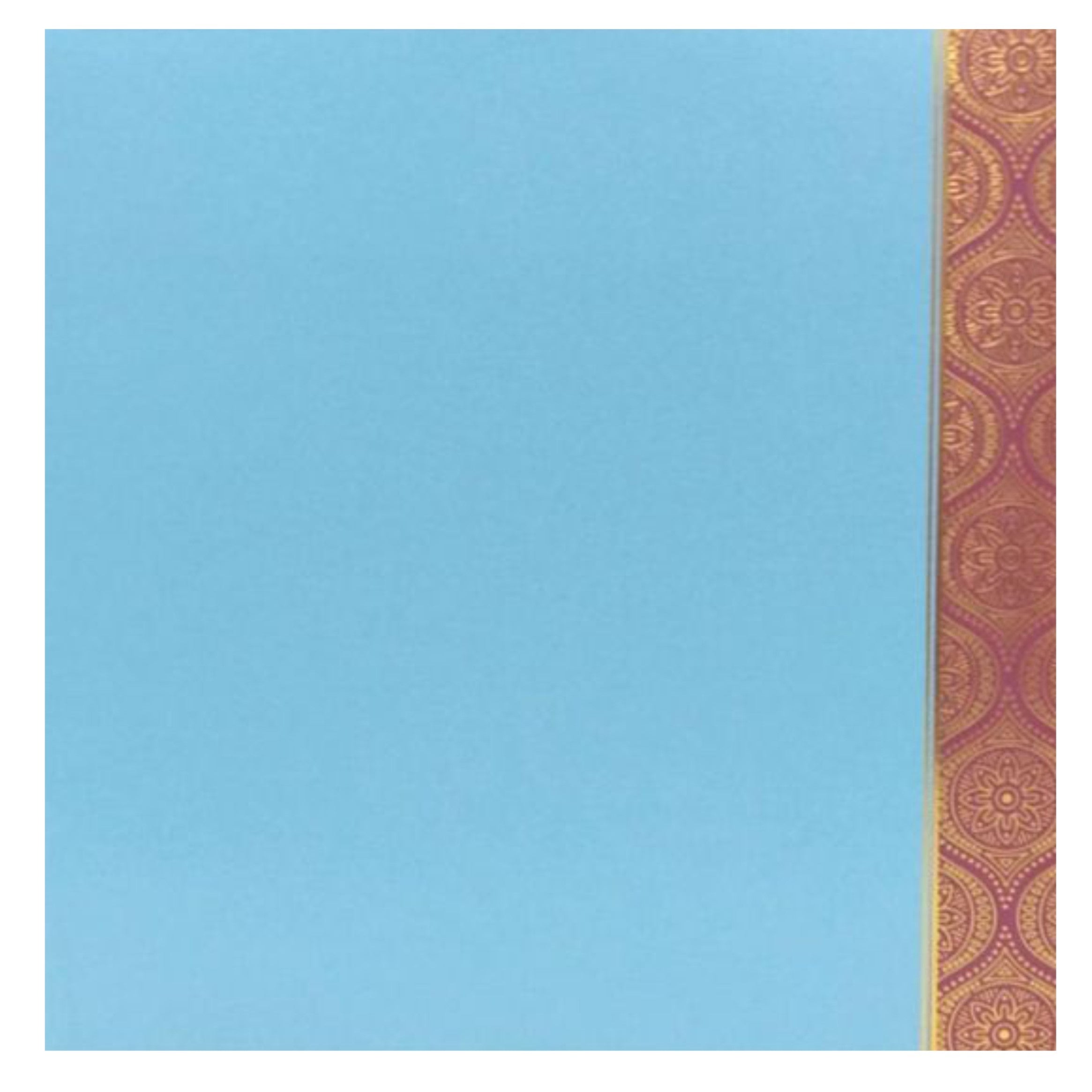 Beautiful Blue Shading With Ganesha Design wedding Card - KNK30363