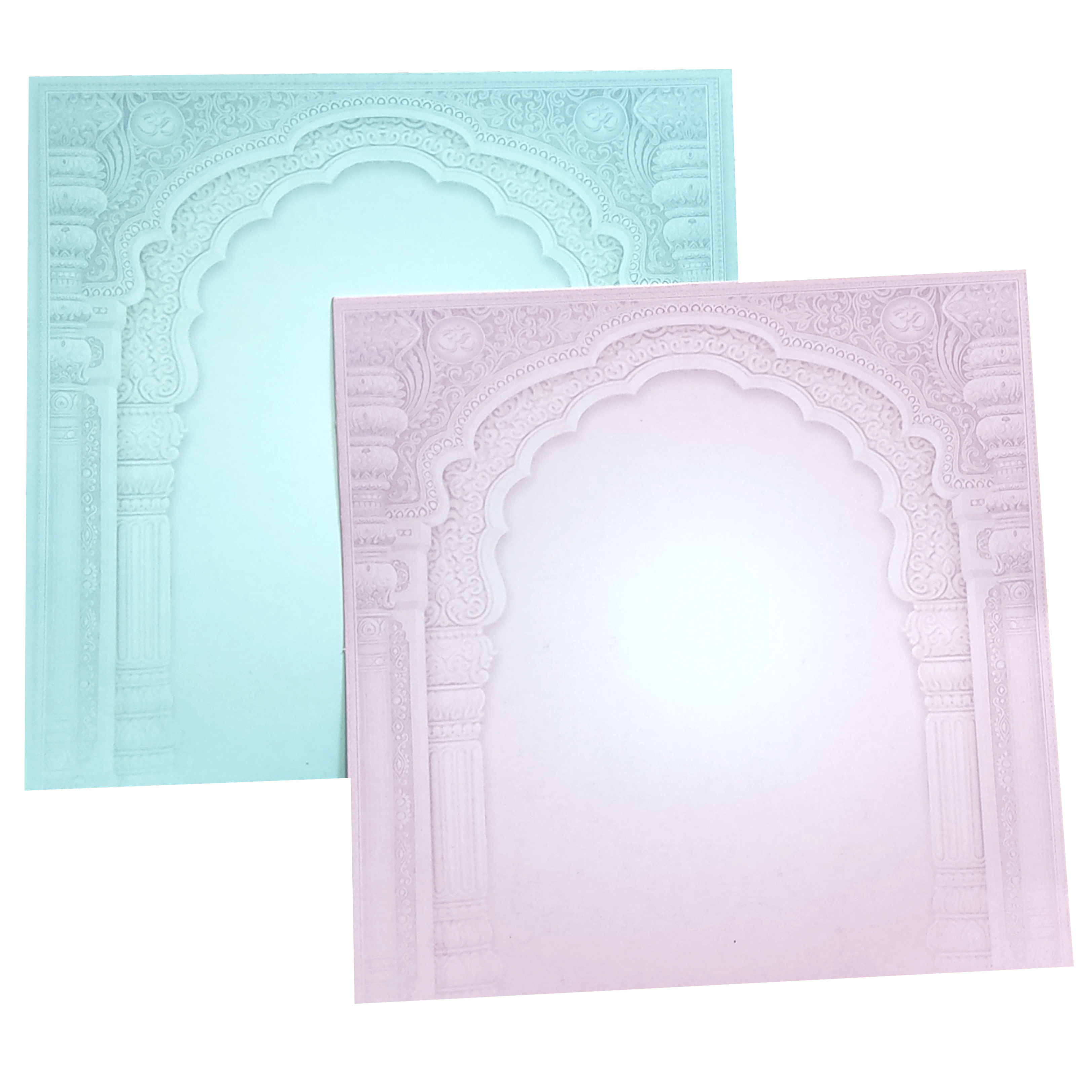 Grey Bride and Groom Door Type Invitation Card-KNKD8103