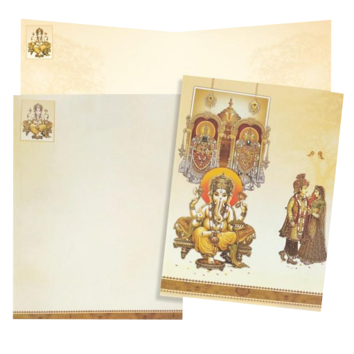 Yellow Offset Jumbo Invitation-KNKJ1082-King of Cards