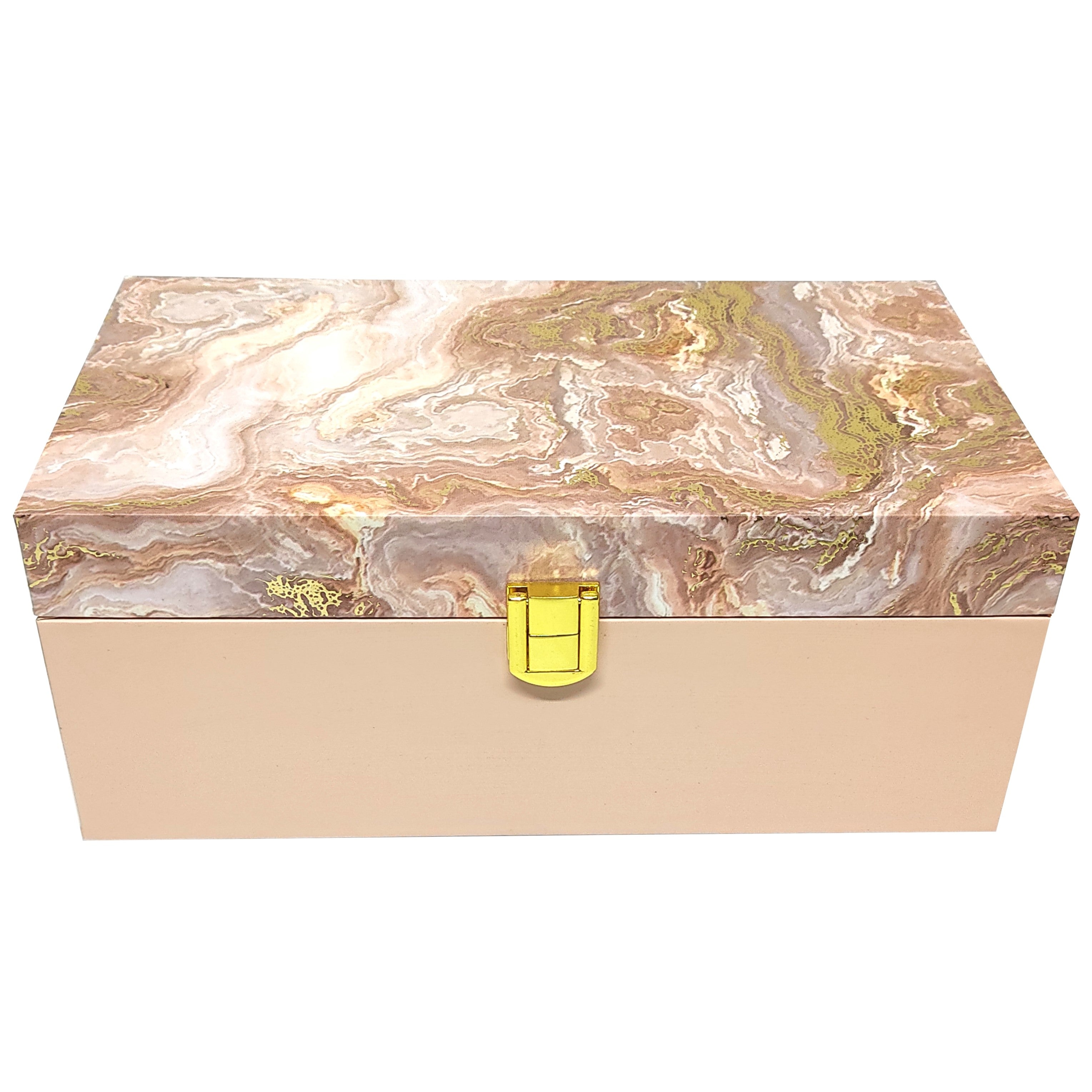 Beige Designer Box Invitation-KBX0102-King of Cards