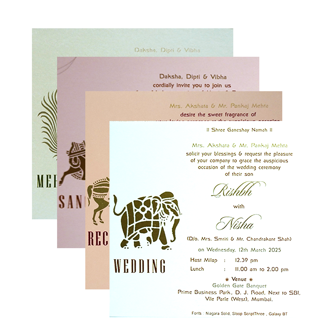 Maroon Ganesha Wedding Invitation-KRC30422