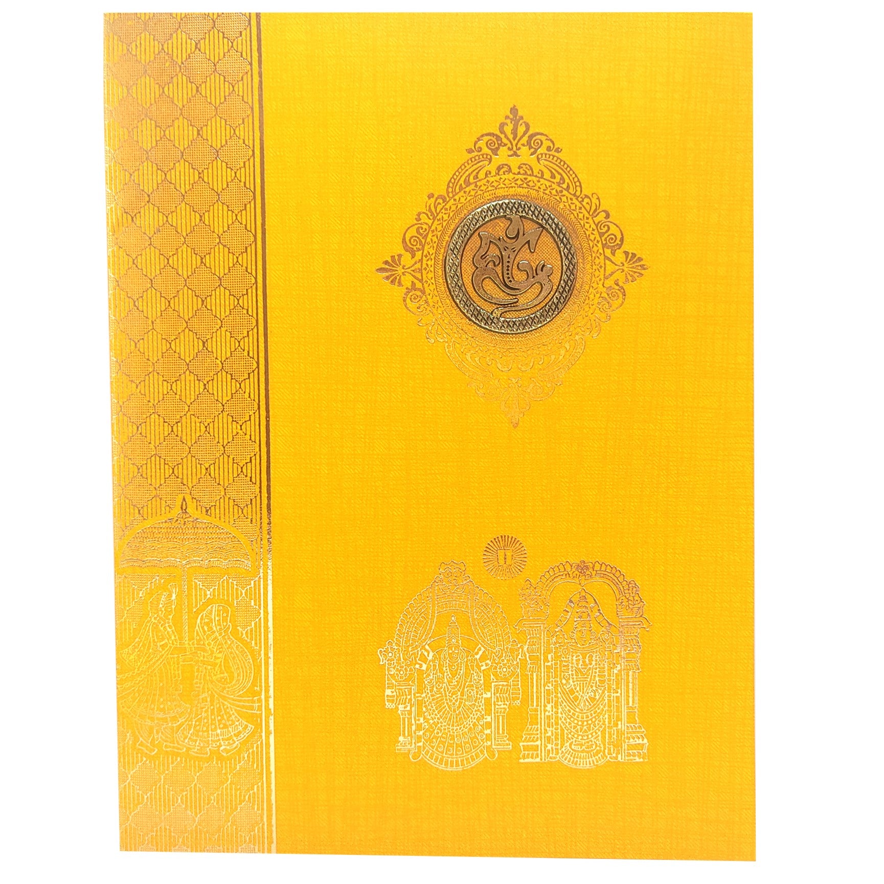 Orange Jumbo Metallic Balaji And Padmavathi Image-KNK50243