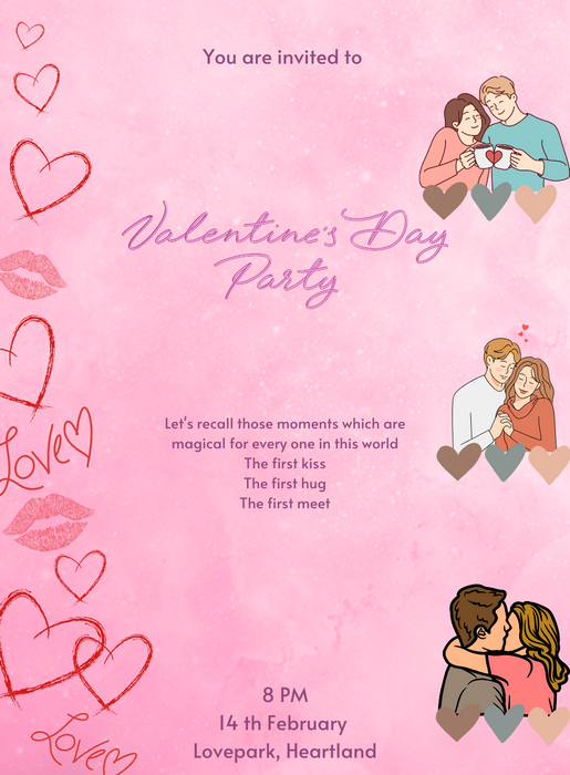 Pink Day Valentine s day Invitation-AAVAl025