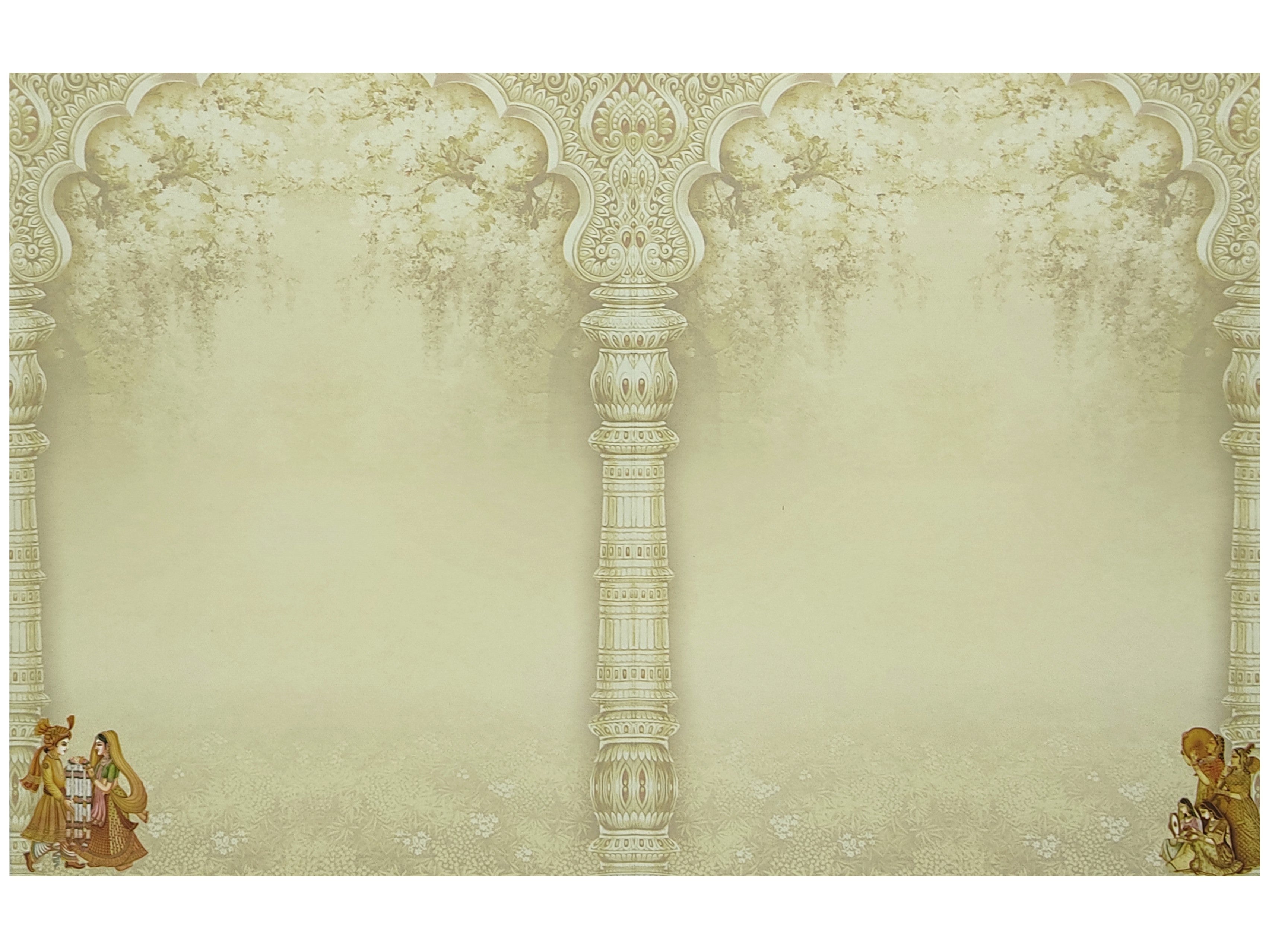 Bride And Groom Jumbo Offset Print Invitation Card-KNKJ1092