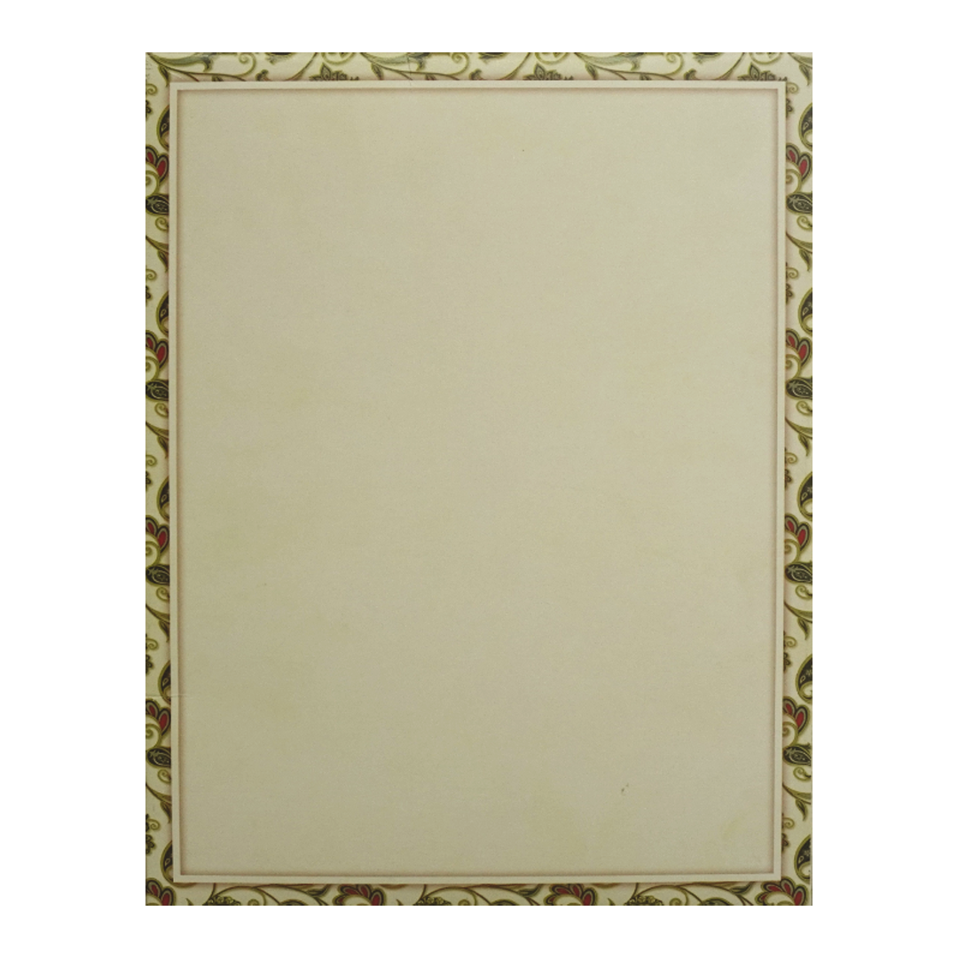 Cream Pattern Wedding Card-KNKN6315