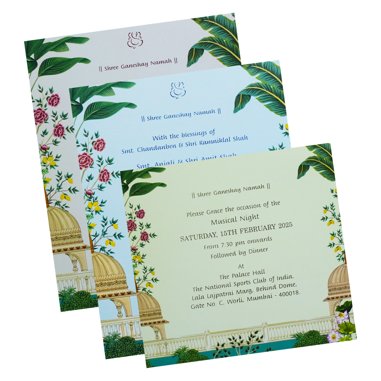 Pale Blue Tracing Sheet Invitation-KRC30180