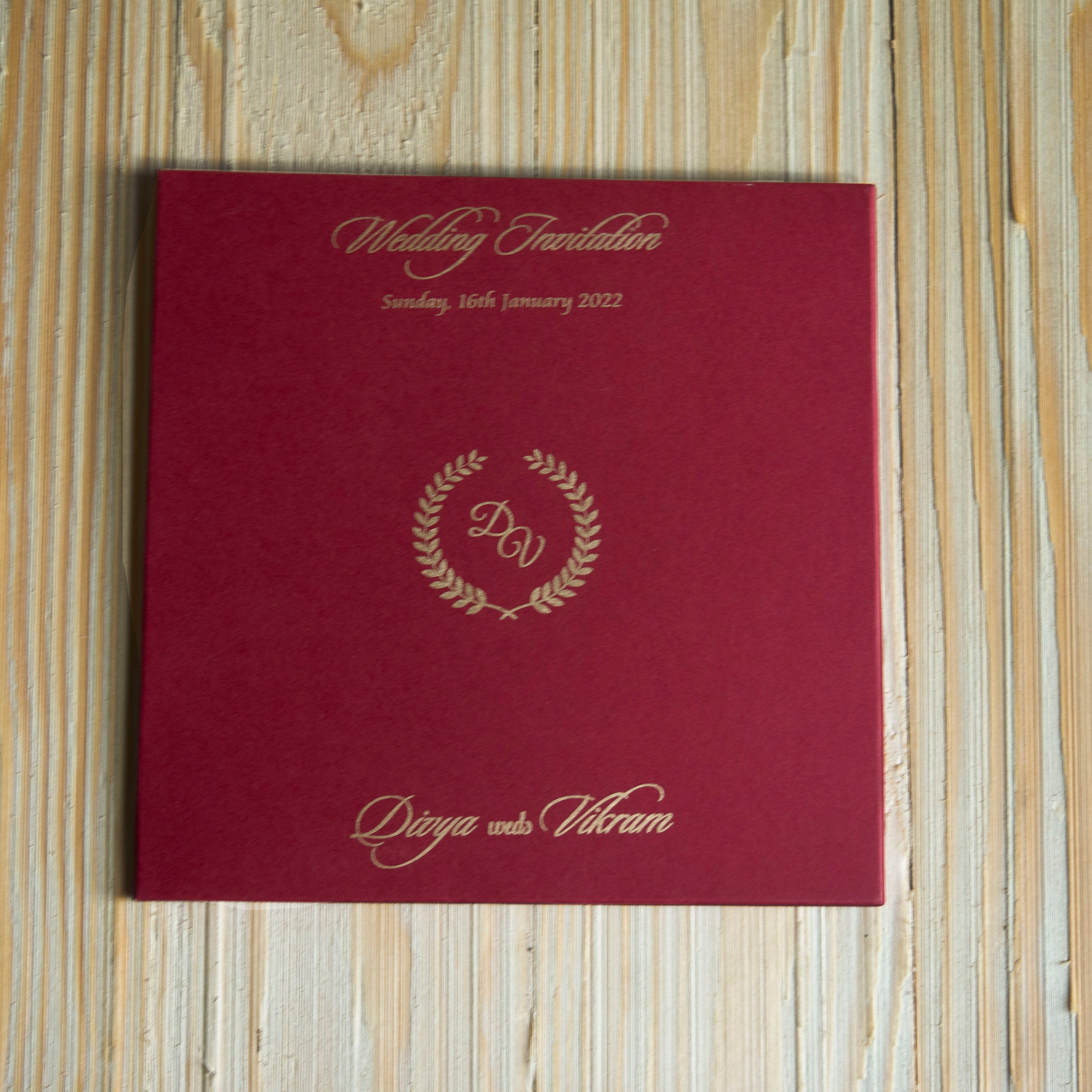 White Acrylic Invitation Card-KNAT3701R