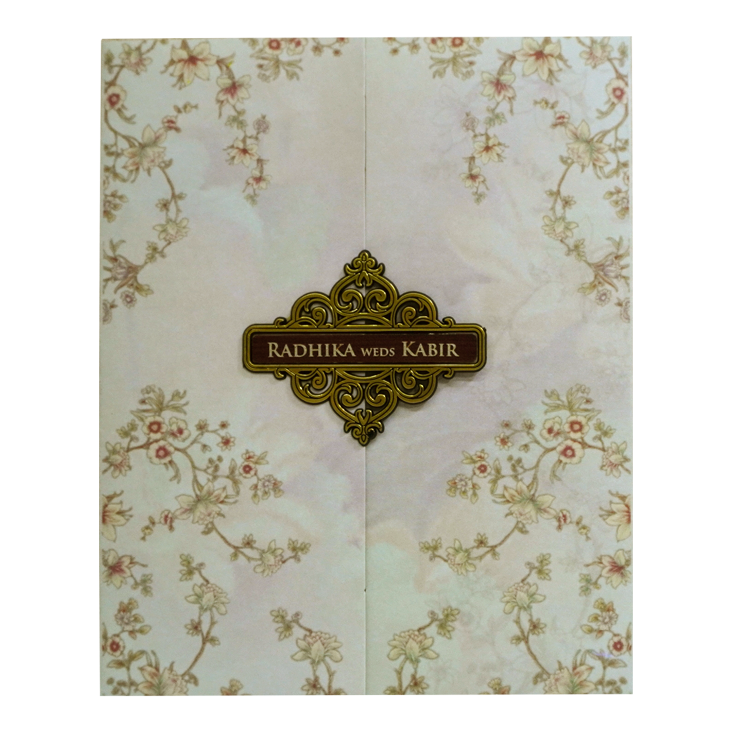 Soft Green Floral Invitation-KVN06900