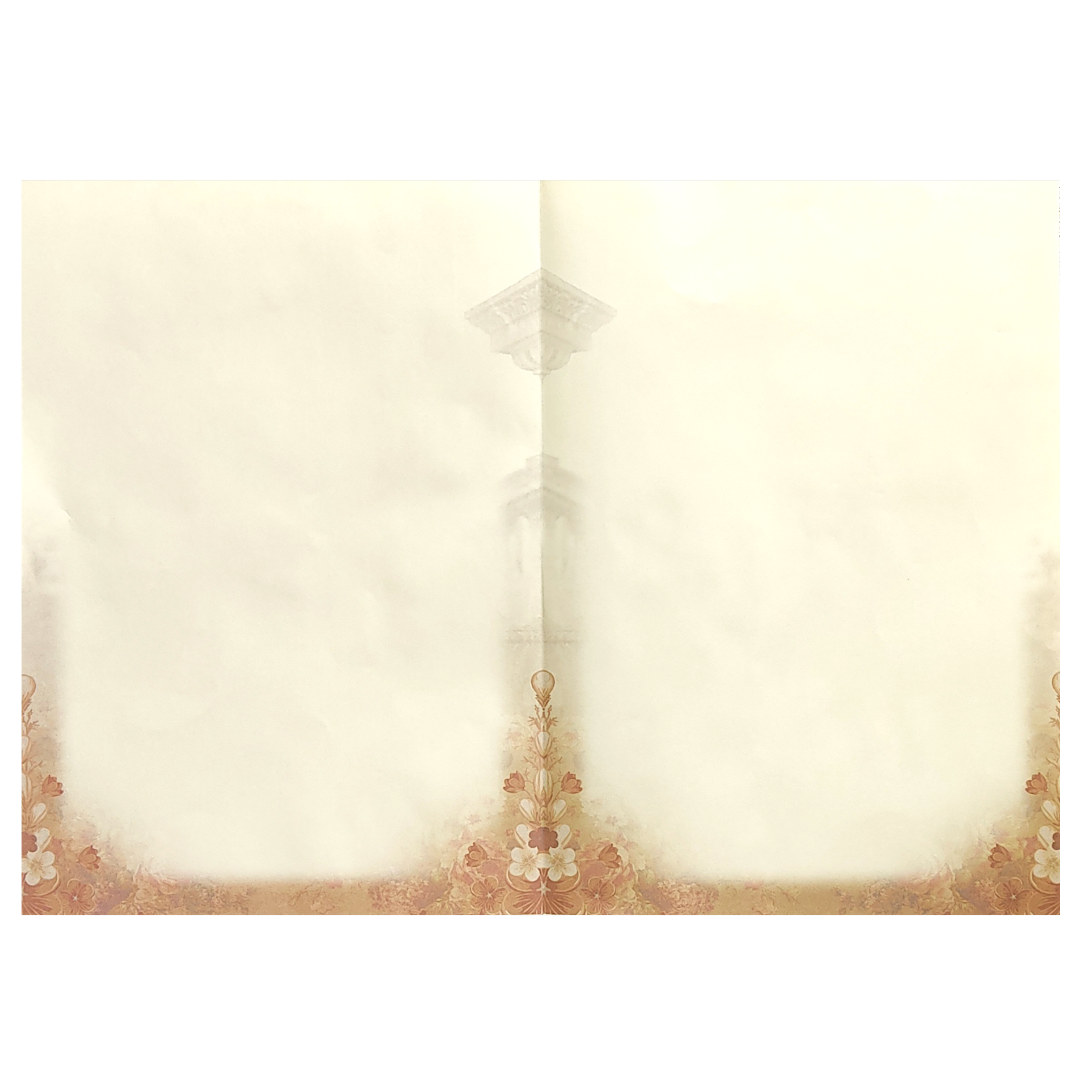 Brown Floral Paper Sheet Wedding Card-King of Cards