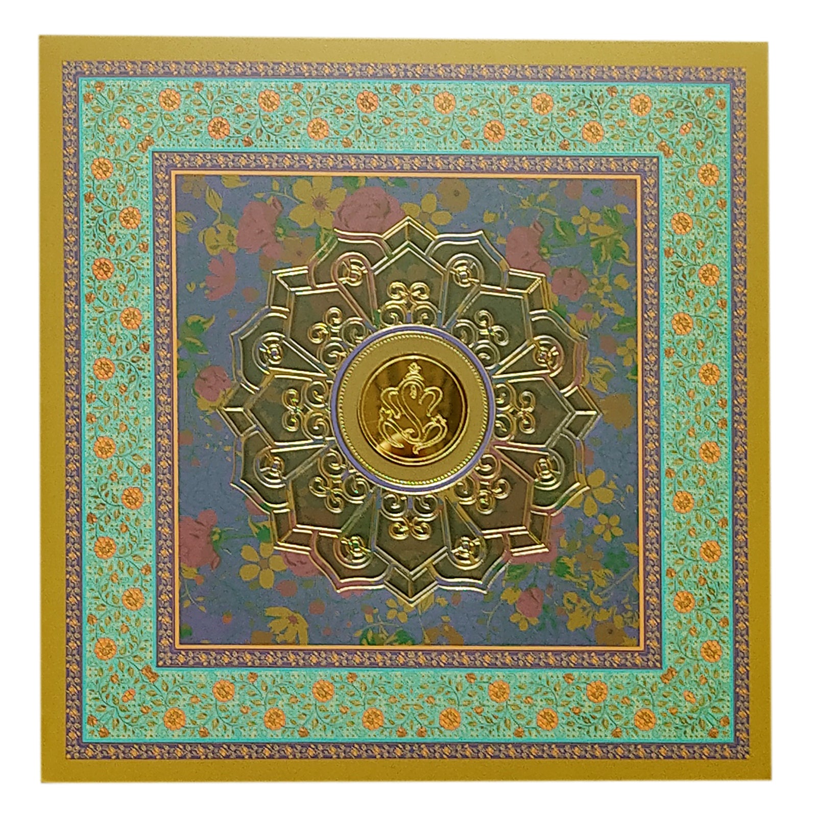 Multicolour Floral Invitation Card-KRC29570