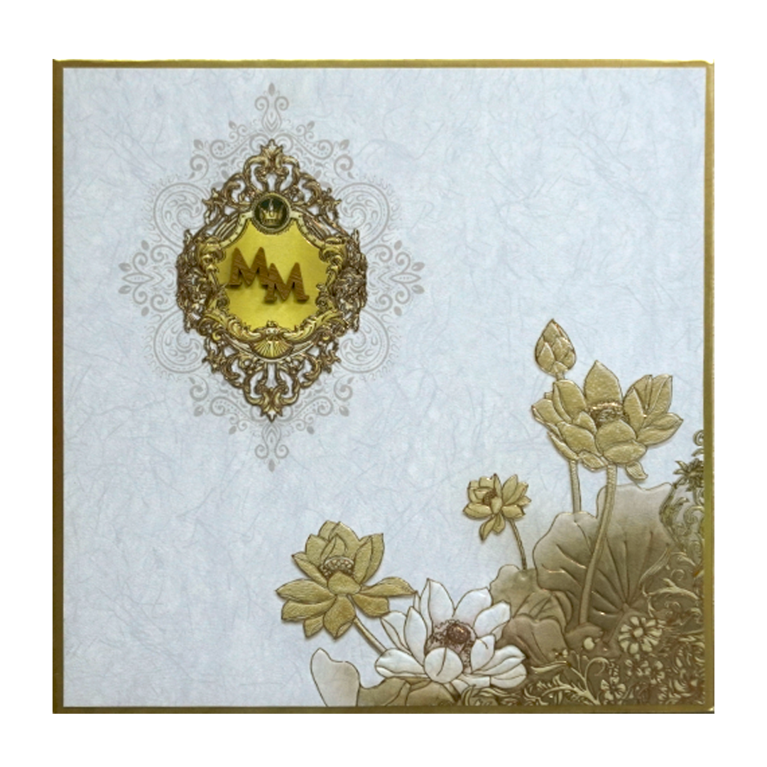 Grey Premium Padded Marriage Card-KPR24310