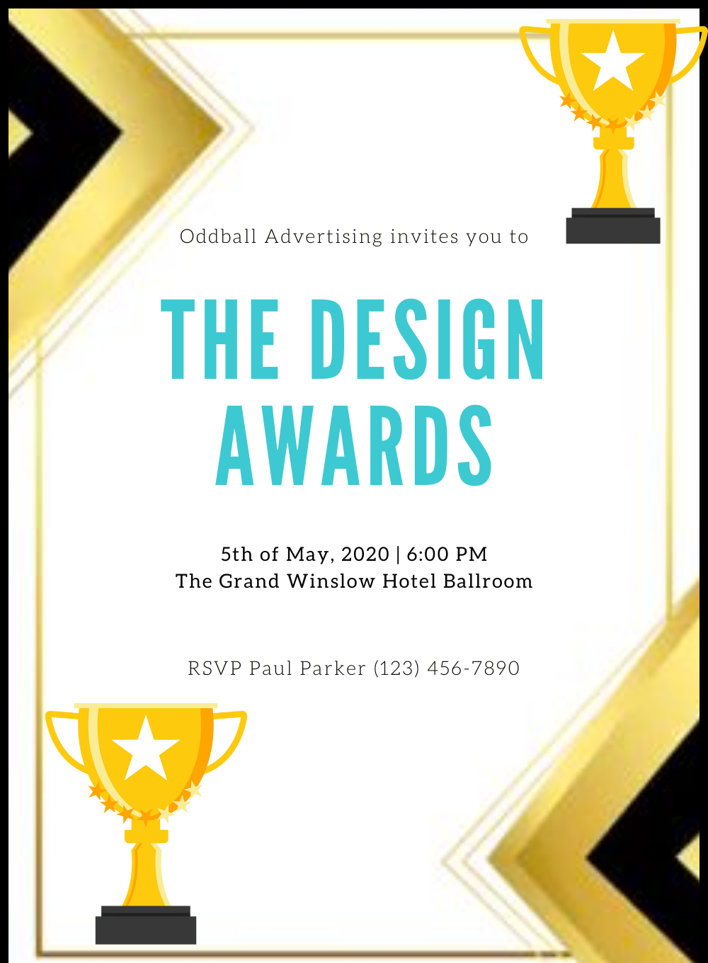 Gold Geometric AWARDS Invitation-AAONY012