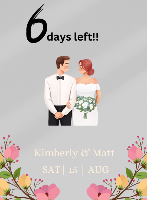 Grey Passionate Countdown Invitation-AACDI012
