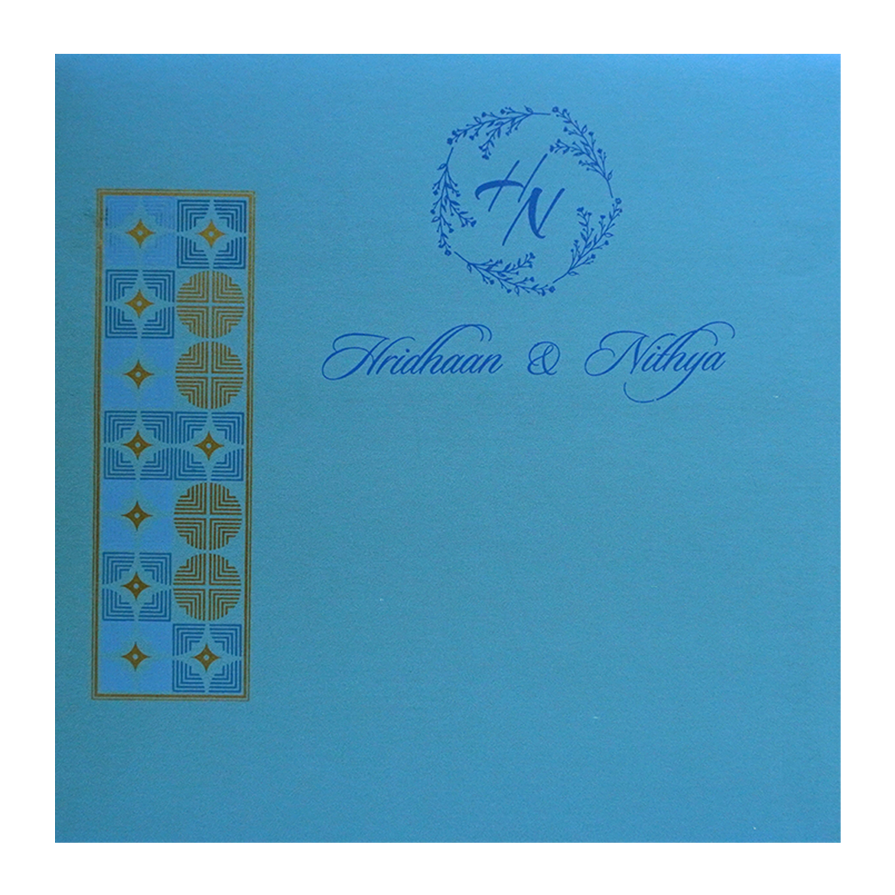 Blue Design Single Card-KRCS7151