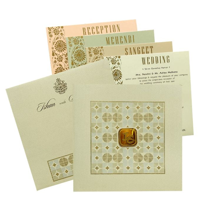 Grey Dot Design Invitation Card-KRC29221