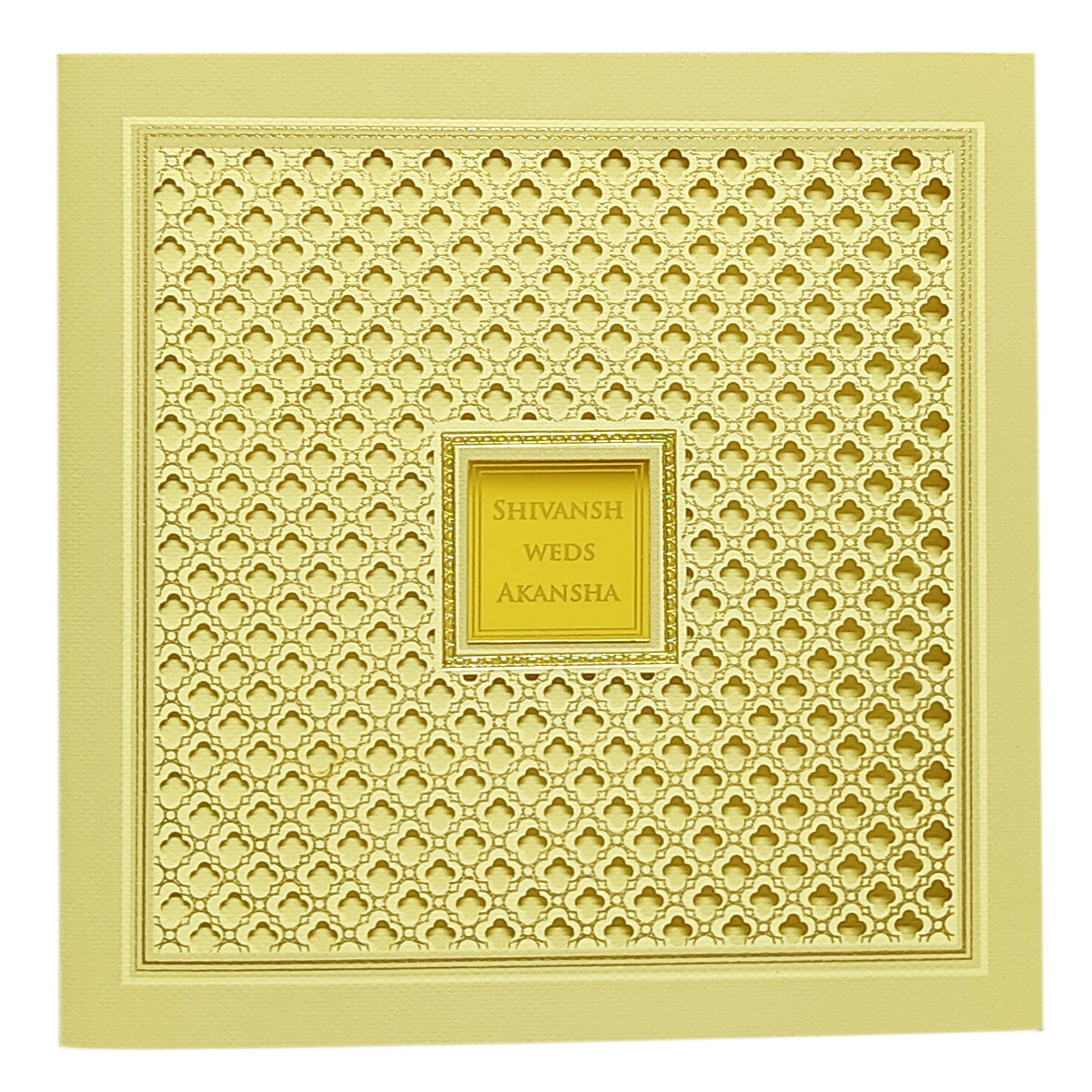 Sandal Laser Cut Padded Invitation Card-KRC29752